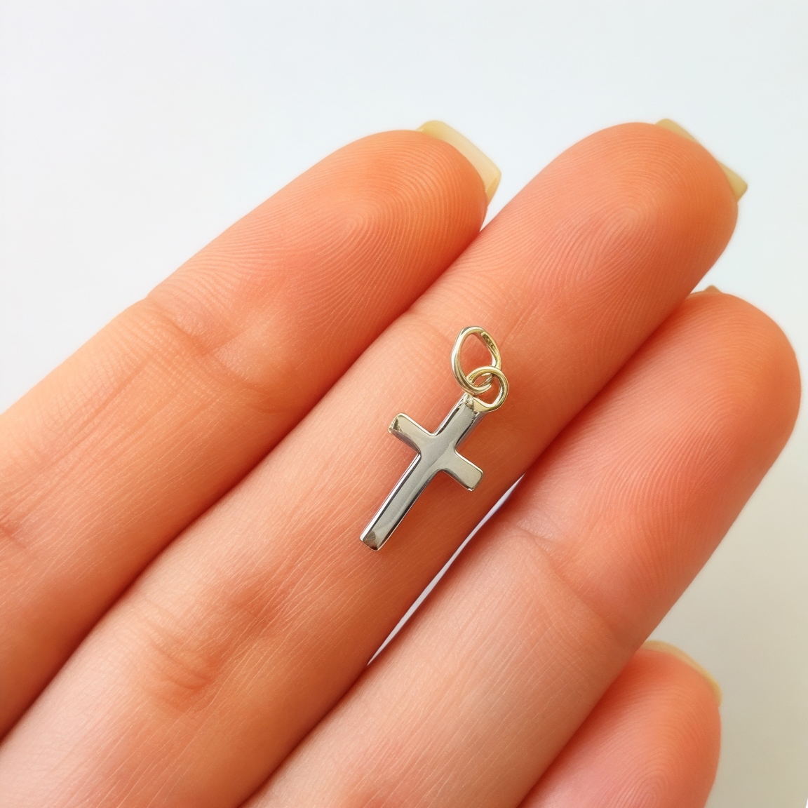 COLGANTE CRUZ MINI PLATA FINA 925 - 3