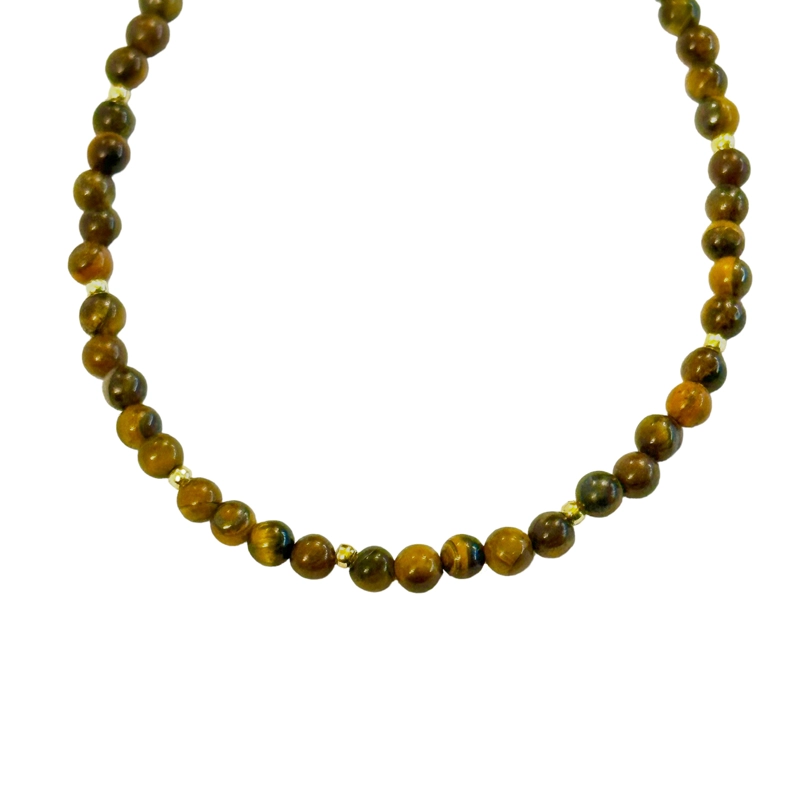 PULSERA ANDREA COGGIOLA JOYAS OJO DE TIGRE ENCHAPADO ORO 18K - 2