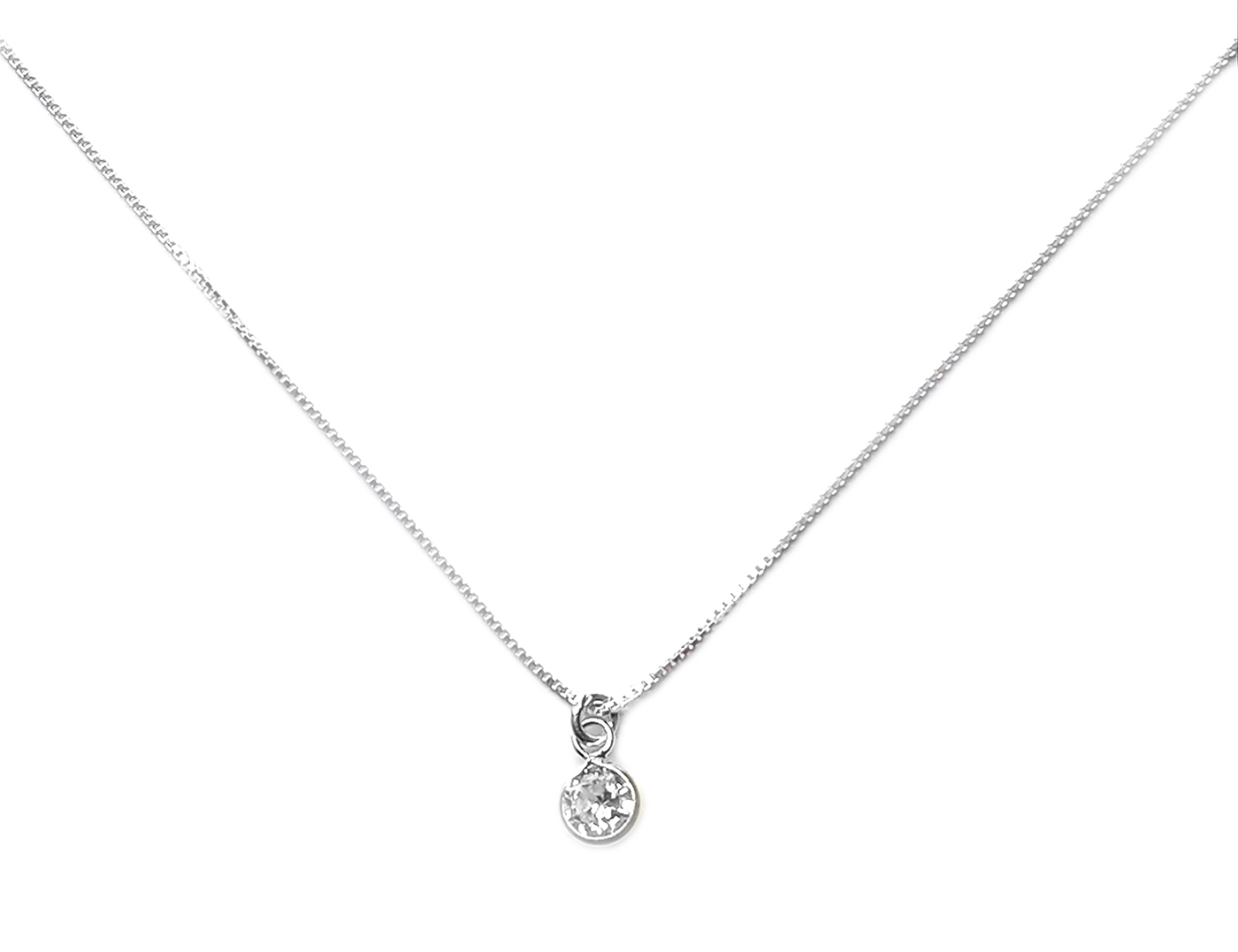 COLLAR ANDREA COGGIOLA JOYAS PLATA FINA 925 PUNTO DE LUZ CADENA VENECIANA - 1