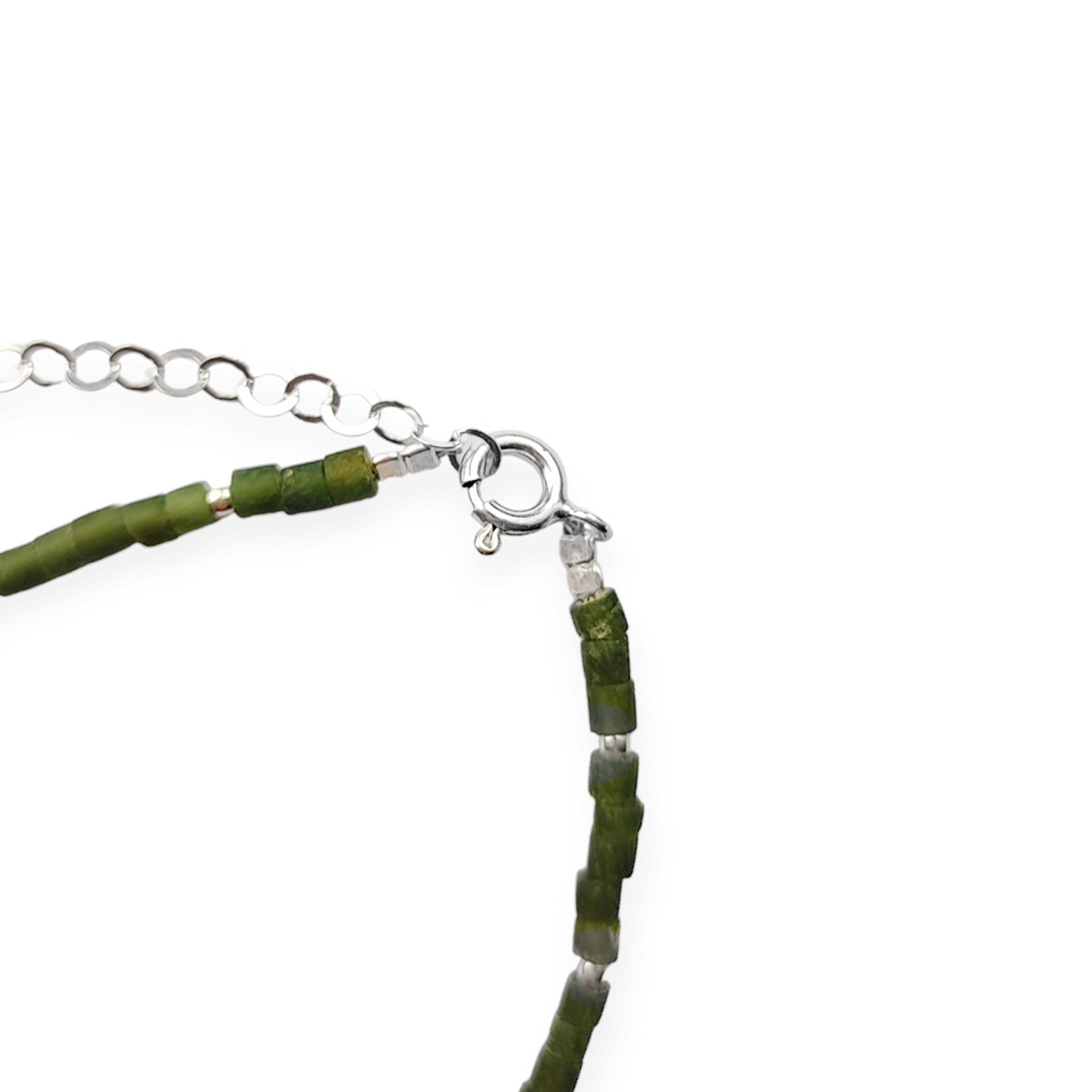 PULSERA ANDREA COGGIOLA JOYAS JADE TUBO PLATA FINA 925 - 3