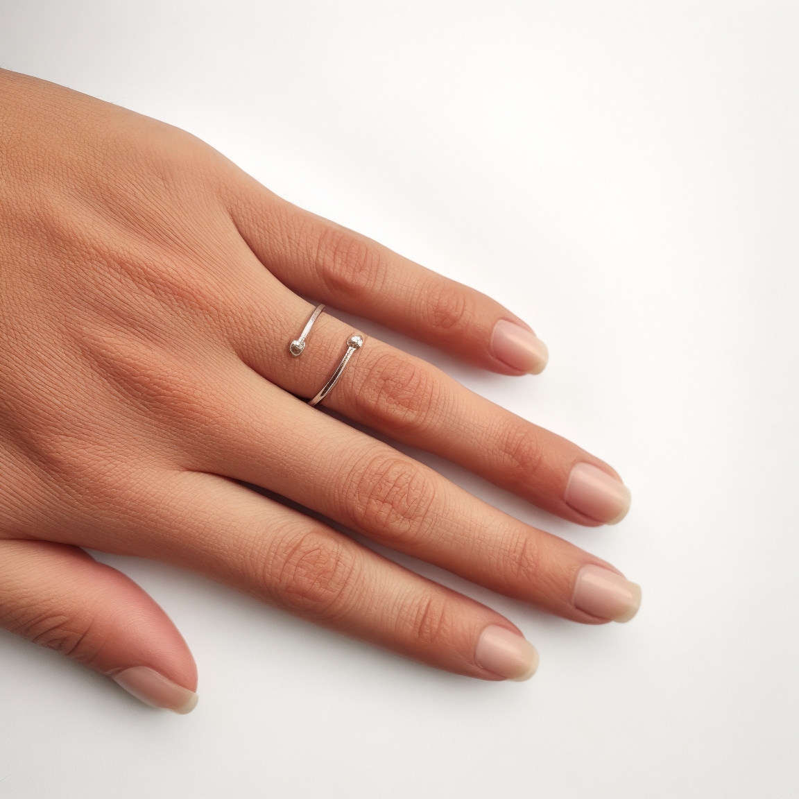 ANILLO ANDREA COGGIOLA JOYAS PLATA FINA 925 2 BOLITAS ADAPTABLE - 4