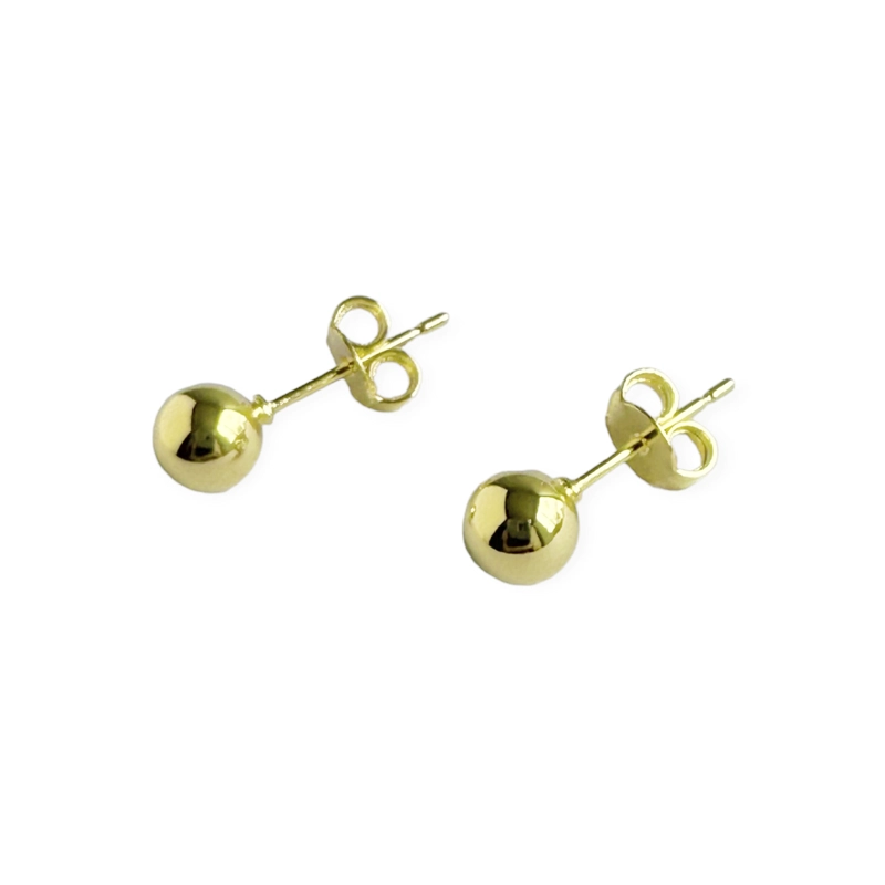 AROS ANDREA COGGIOLA JOYAS BOLA LISA 6 MM ENCHAPADO ORO 18K - 1