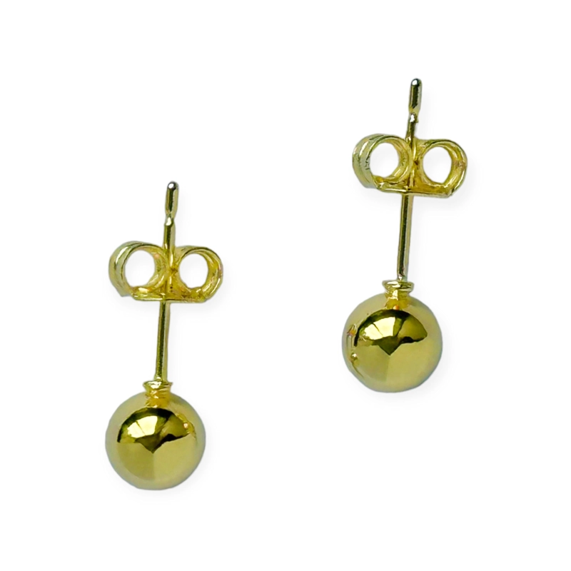 AROS ANDREA COGGIOLA JOYAS BOLA LISA 6 MM ENCHAPADO ORO 18K - 2