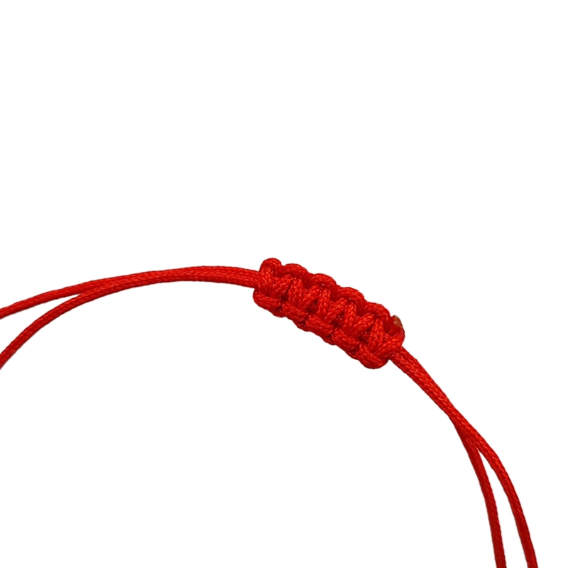 PULSERA ANDREA COGGIOLA JOYAS INFINITO BOLITAS ENCHAPADOS ORO 18K CORDÓN ROJO - 2