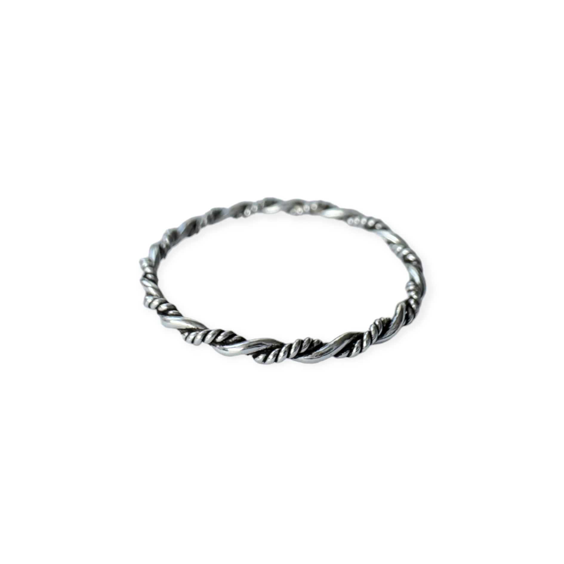 ANILLO ANDREA COGGIOLA JOYAS PLATA FINA 925 ARGOLLA TRENZADO #15 - 1