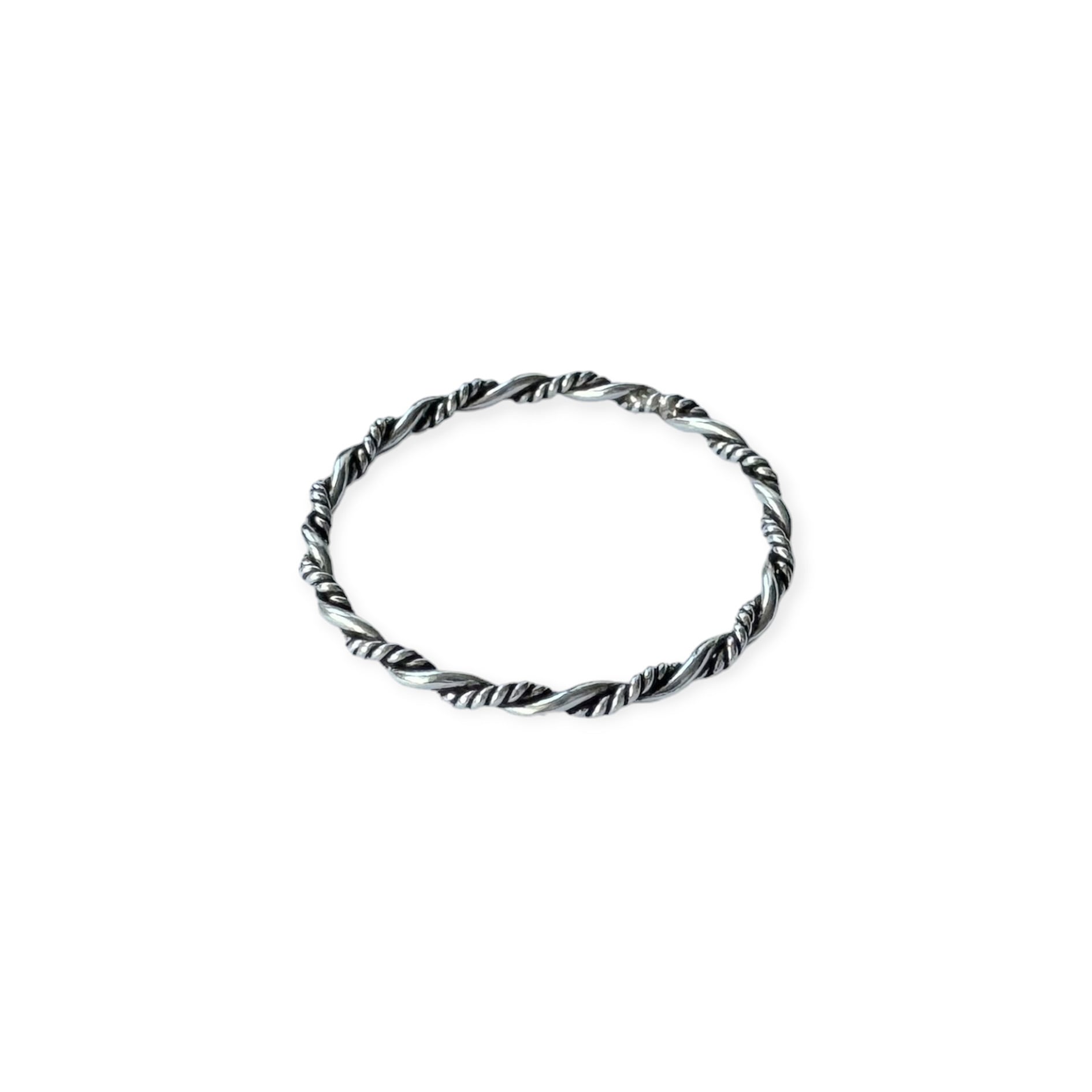 ANILLO ANDREA COGGIOLA JOYAS PLATA FINA 925 ARGOLLA TRENZADO #15 - 2