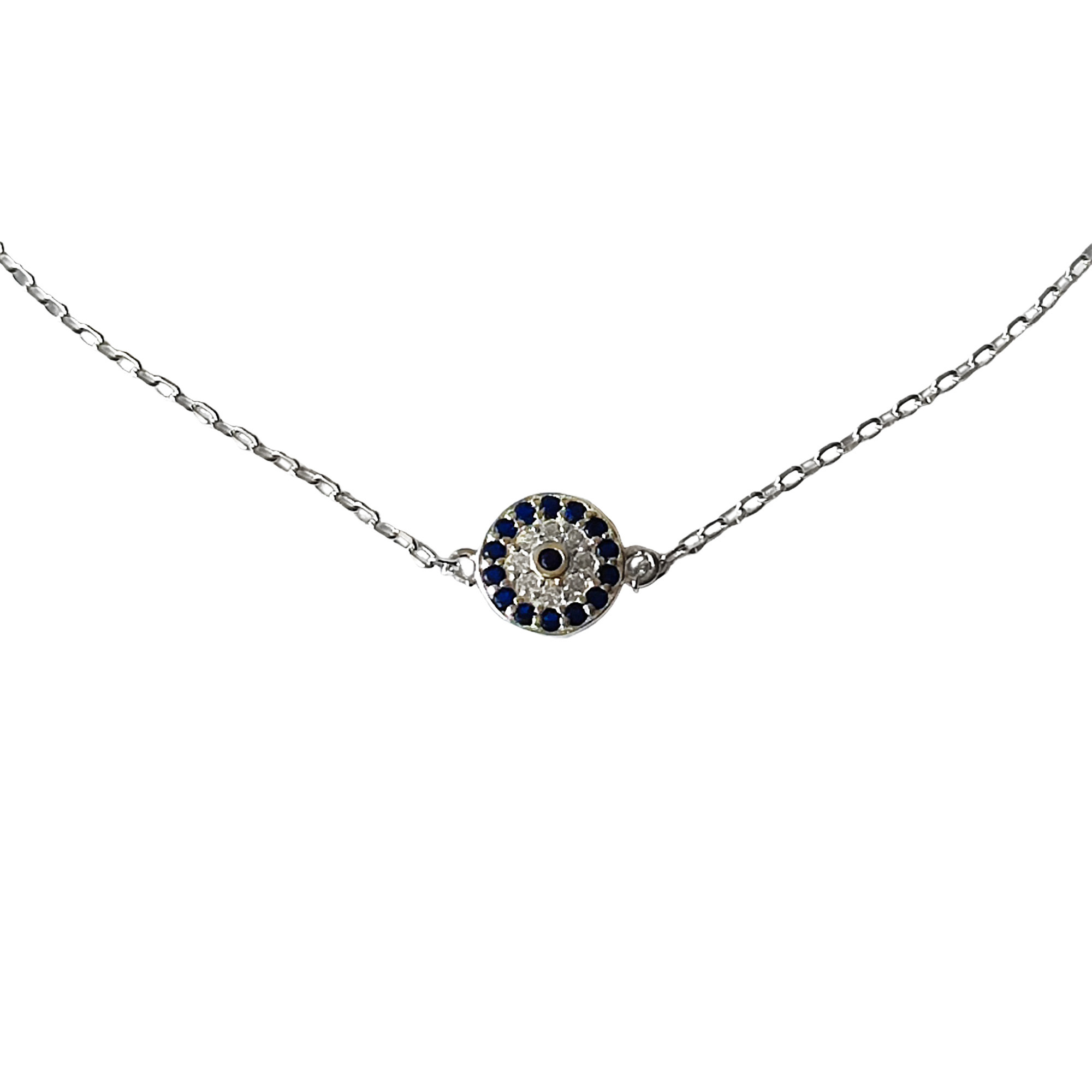 TOBILLERA ANDREA COGGIOLA JOYAS OJO TURCO CIRCÓN PLATA FINA 925 - 2