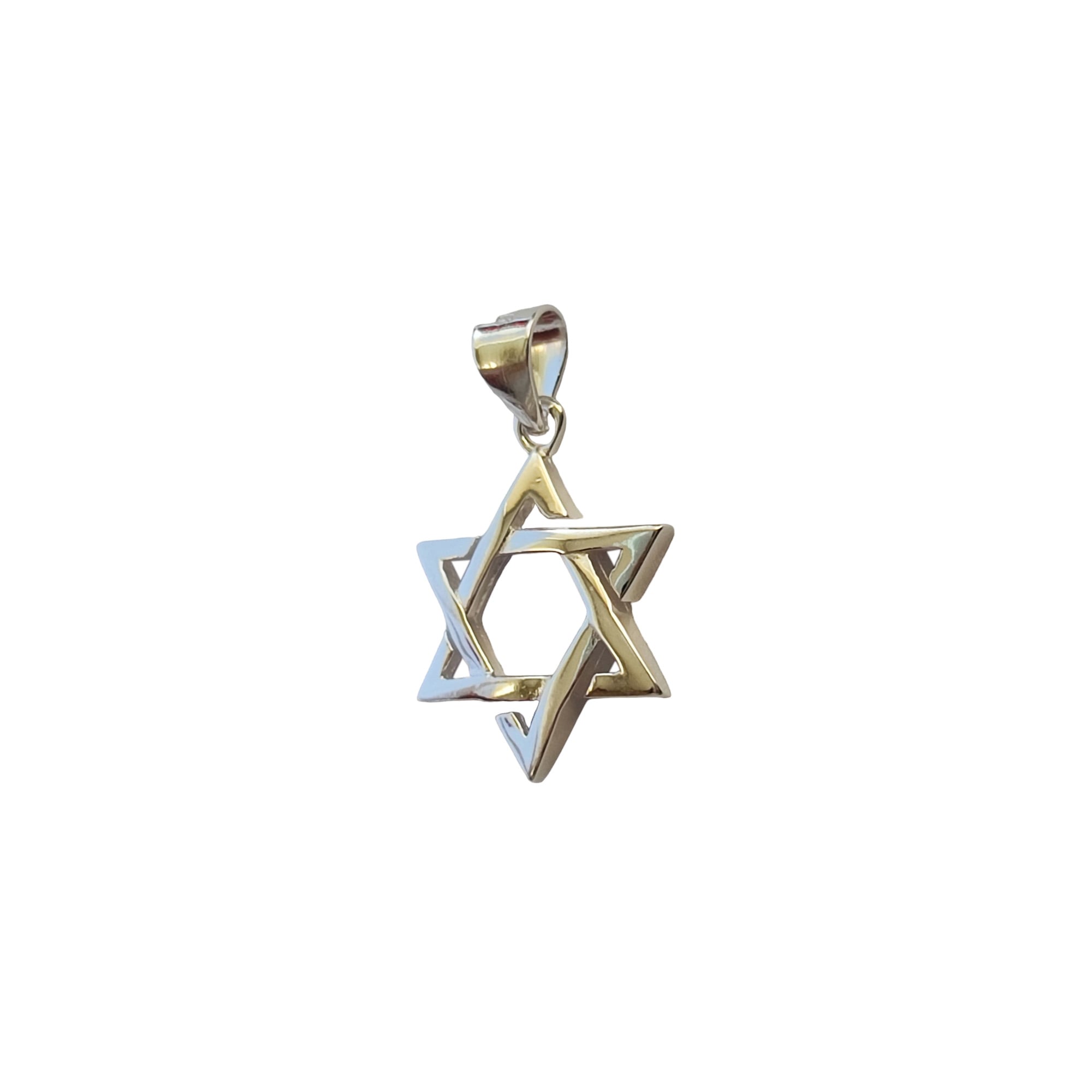 COLGANTE ESTRELLA DE DAVID 16MM PLATA FINA 925 - 1