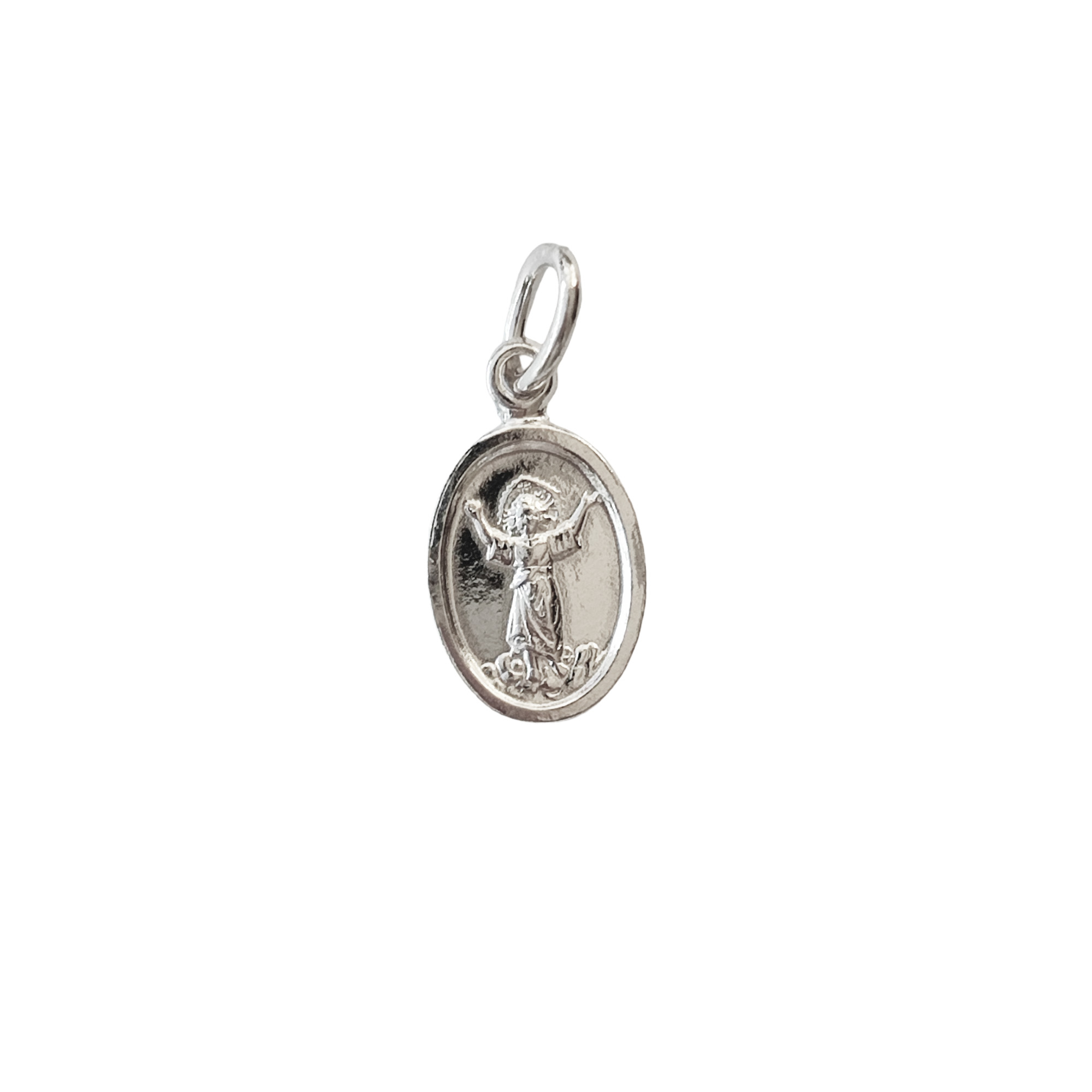 COLGANTE MEDALLA DIVINO NIÑO 9MM PLATA FINA 925 - 2