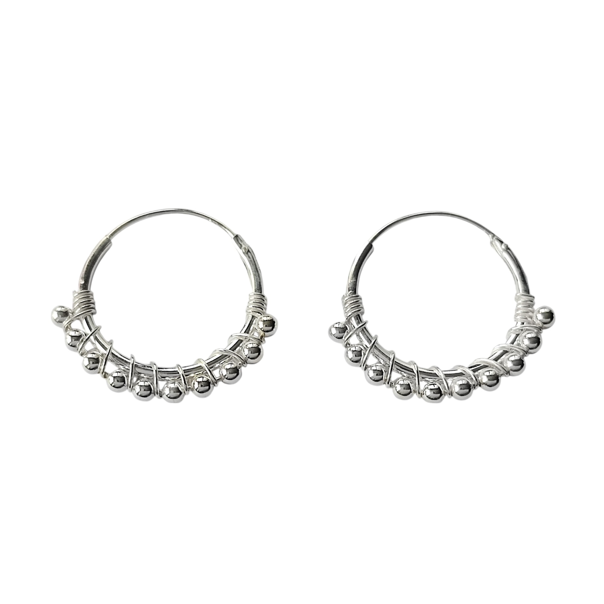 AROS ANDREA COGGIOLA JOYAS ARGOLLA ALBA PELOTITAS 16MM PLATA FINA 925 - 2