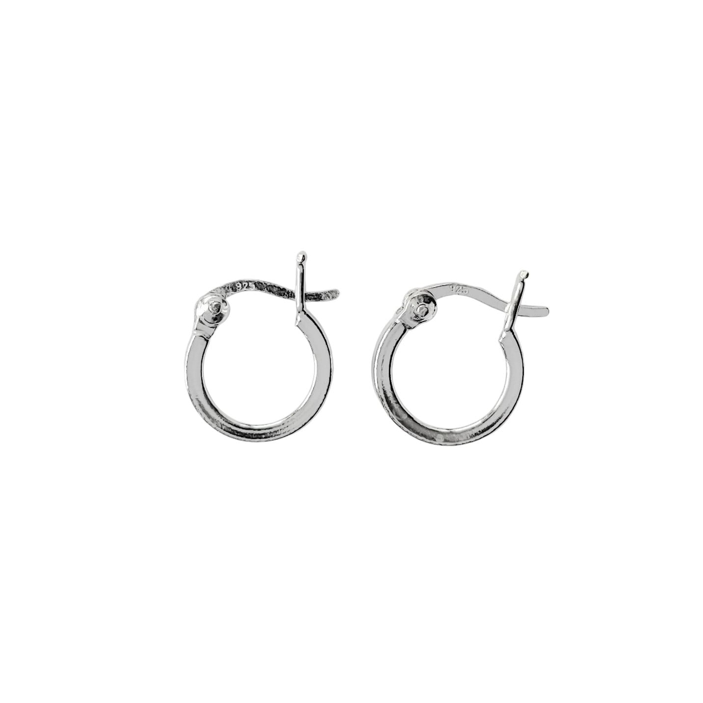 AROS ANDREA COGGIOLA JOYAS ARGOLLAS TUBO 12MM CUADRADO PLATA FINA 925 - 1