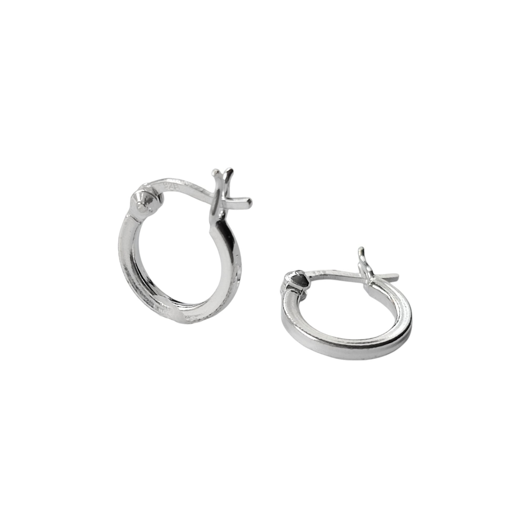AROS ANDREA COGGIOLA JOYAS ARGOLLAS TUBO 12MM CUADRADO PLATA FINA 925 - 2