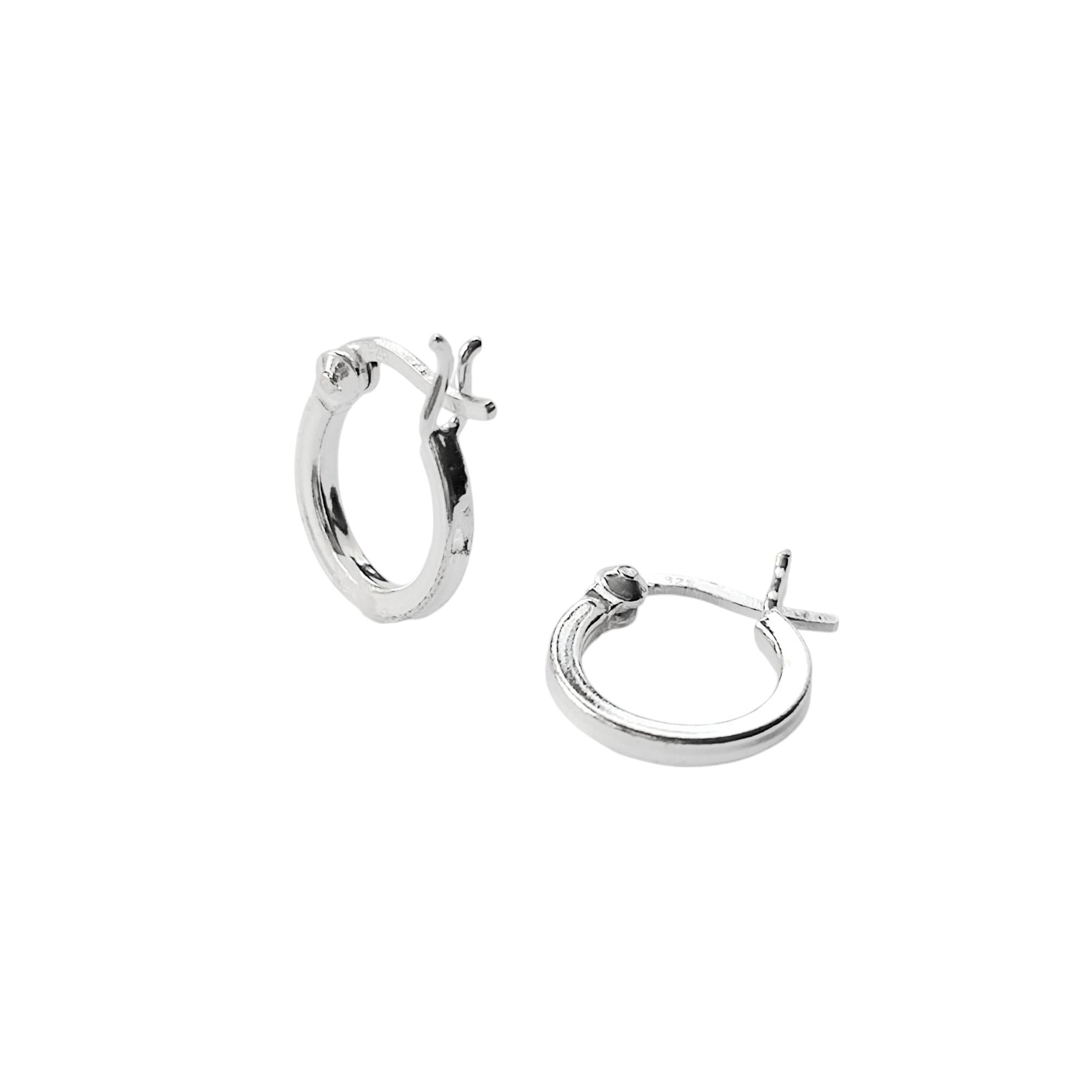 AROS ANDREA COGGIOLA JOYAS ARGOLLAS TUBO 12MM CUADRADO PLATA FINA 925 - 3