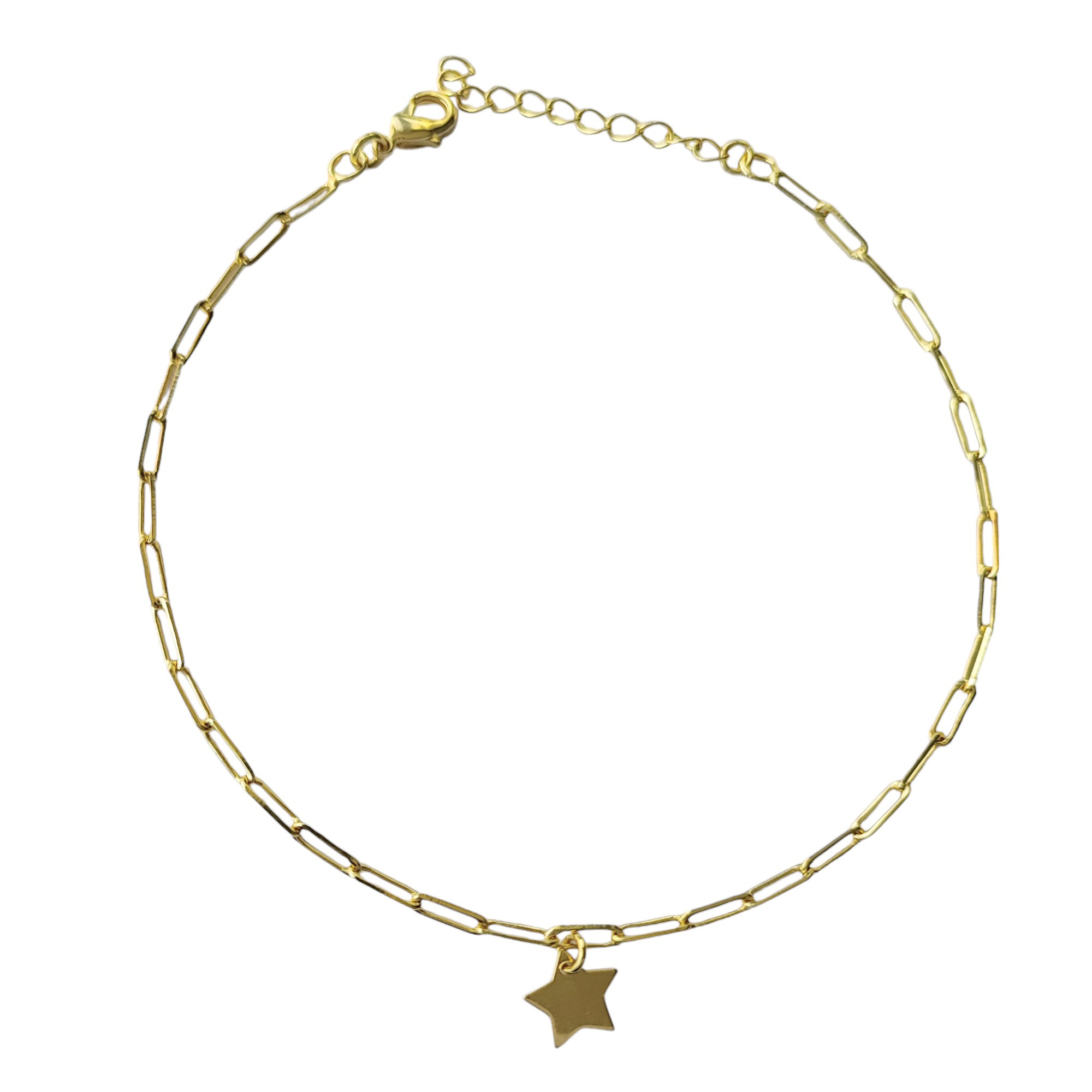 TOBILLERA ANDREA COGGIOLA JOYAS ESTRELLA ESLABÓN ALARGADO ENCHAPADO ORO 18K - 2