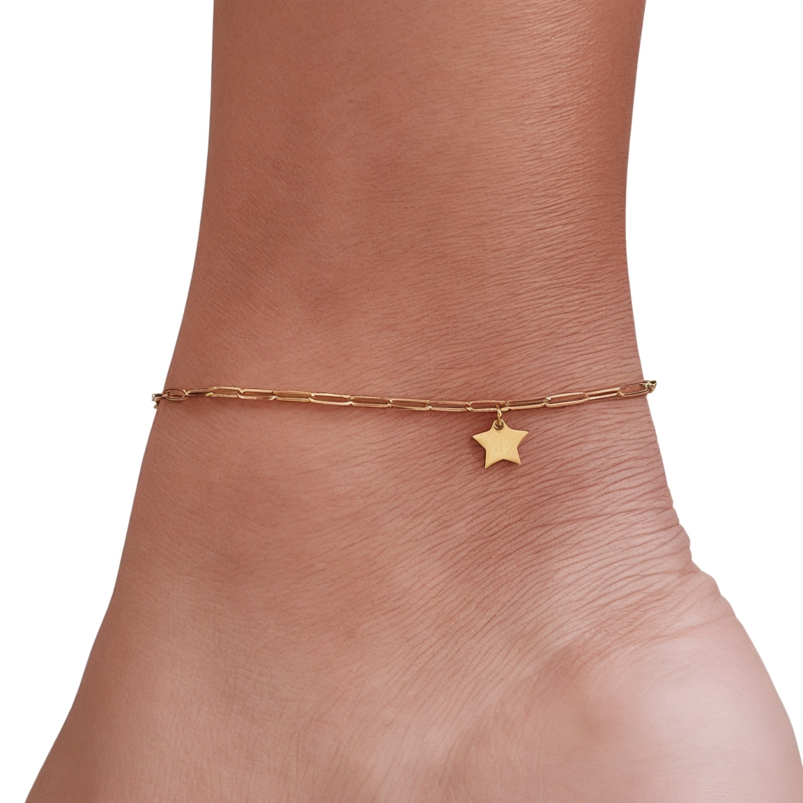 TOBILLERA ANDREA COGGIOLA JOYAS ESTRELLA ESLABÓN ALARGADO ENCHAPADO ORO 18K - 4