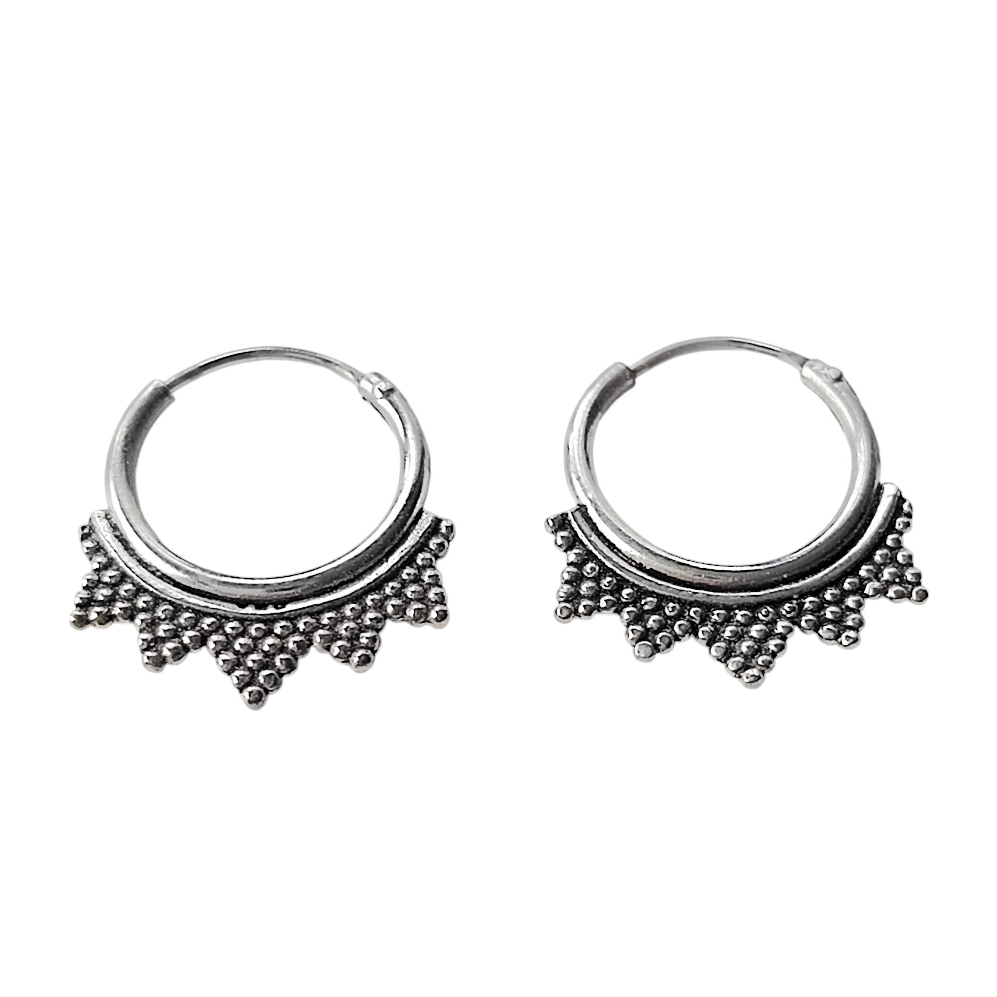 AROS ANDREA COGGIOLA JOYAS ARGOLLAS ÉTNICO FINO PLATA FINA 925 - 2