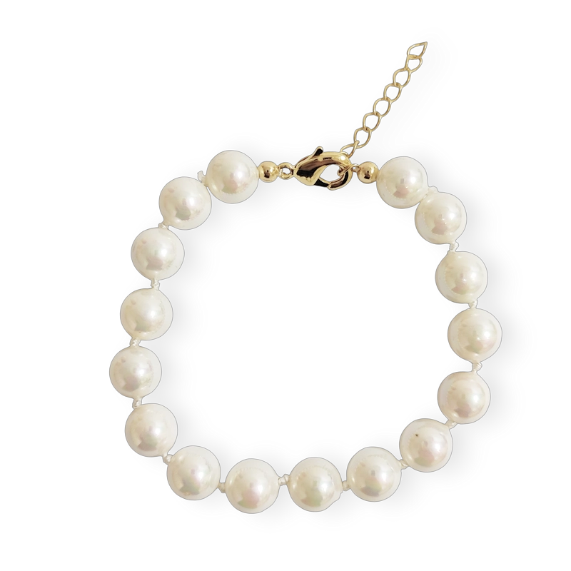 PULSERA ANDREA COGGIOLA JOYAS PERLAS SHELLPEARL 8MM ENCHAPADO ORO 18K - 1