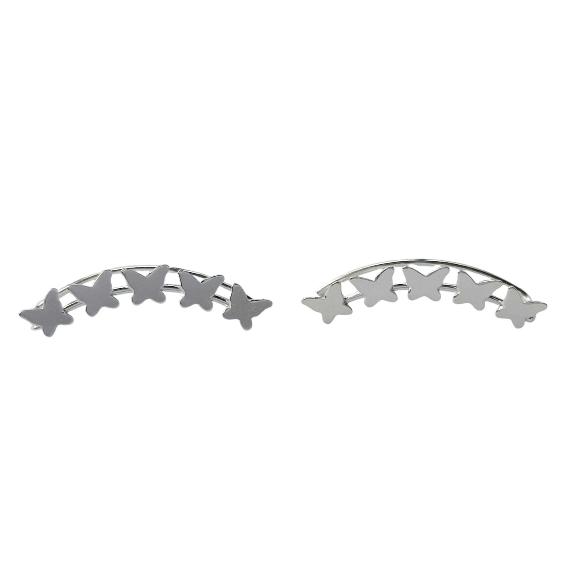 AROS ANDREA COGGIOLA JOYAS TREPADORES MARIPOSAS PLATA FINA 925 - 1