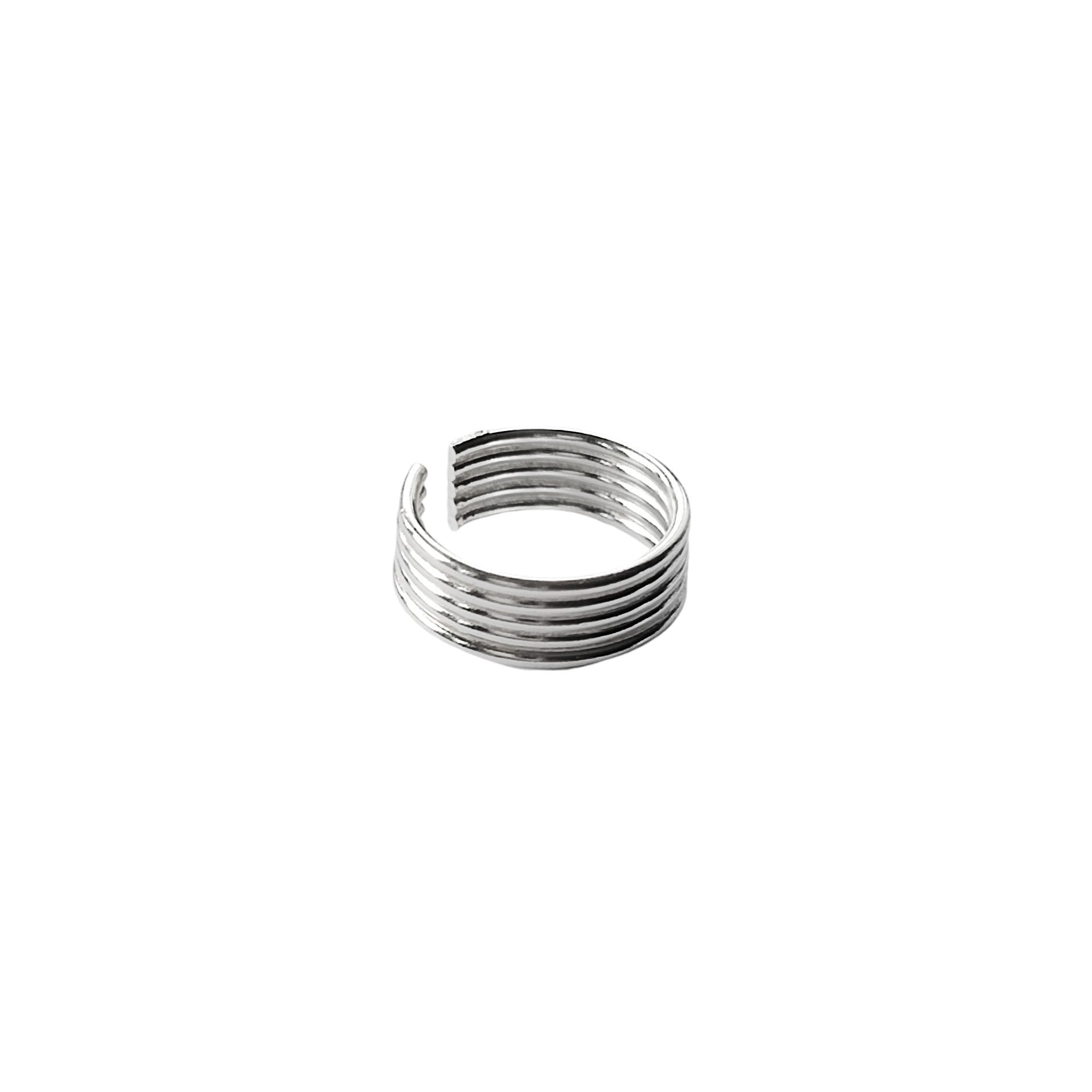 ARO ANDREA COGGIOLA JOYAS BIDU 5 LÍNEAS PLATA FINA 925 - 1