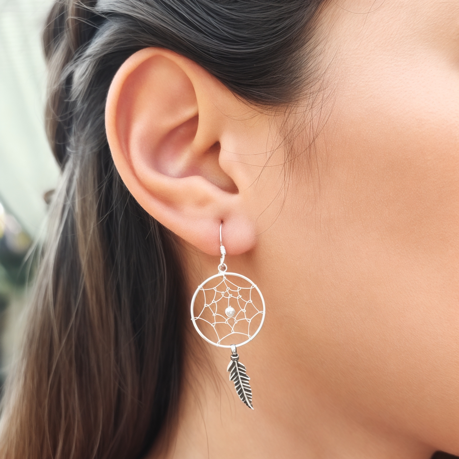 AROS ANDREA COGGIOLA JOYAS ATRAPASUEÑOS GRANDE PLATA FINA 925 - 2