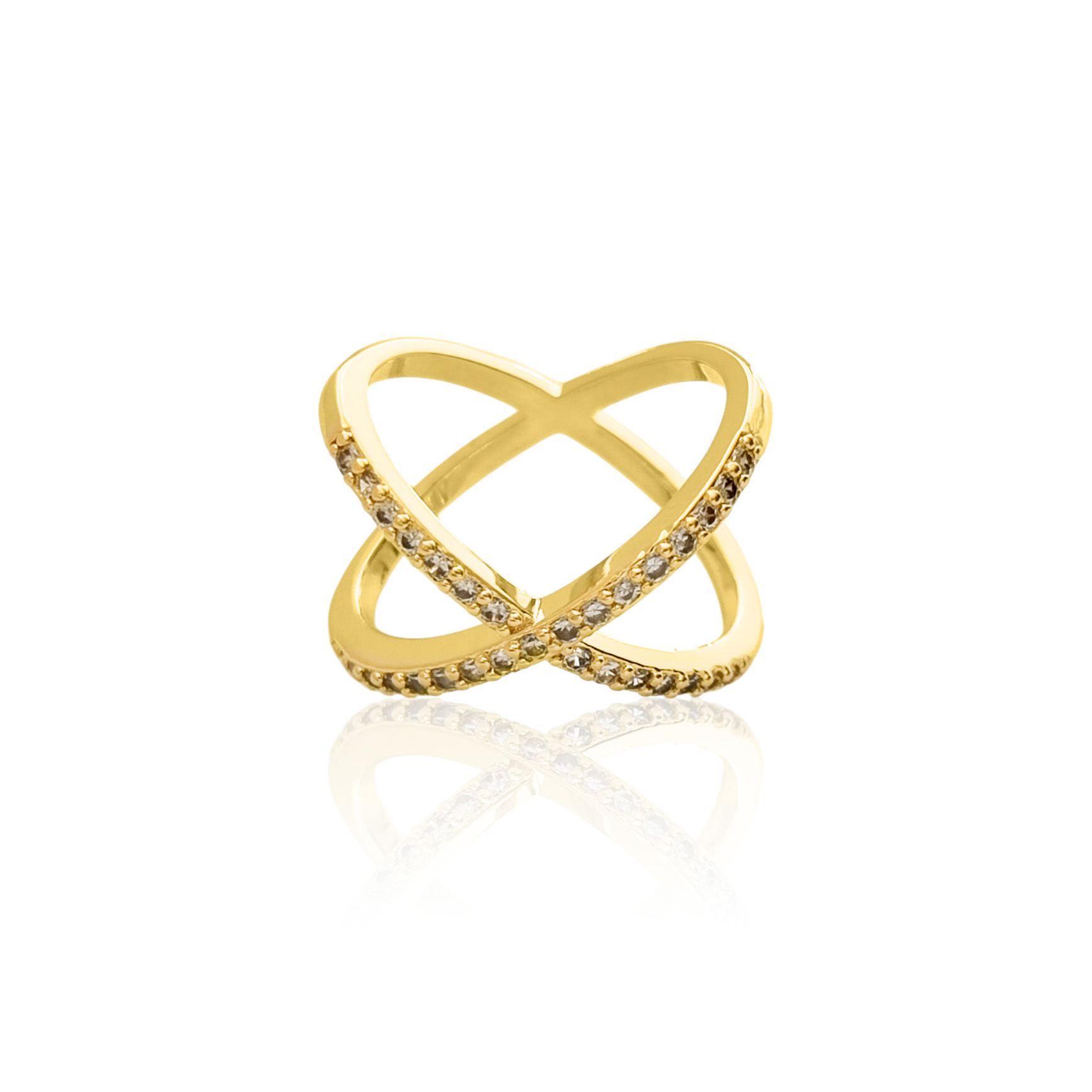 ANILLO ANDREA COGGIOLA JOYAS ENCHAPADO ORO 18K MÓNICA CIRCÓN BLANCO #19 - 2
