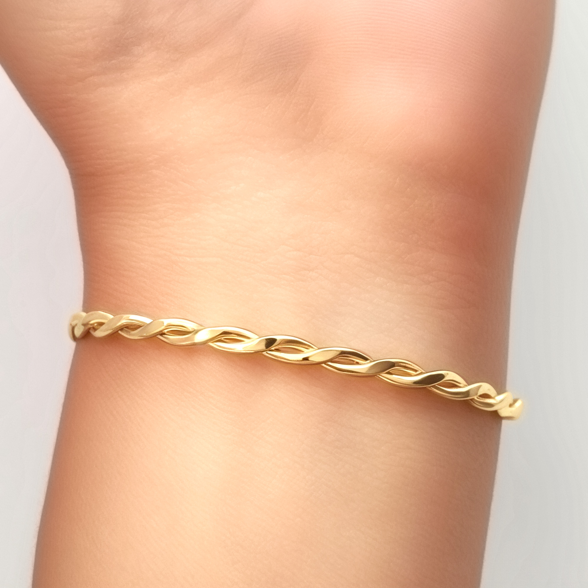 PULSERA ESCLAVA MANUELA TORCIDA ENCHAPADO ORO 18K - 2