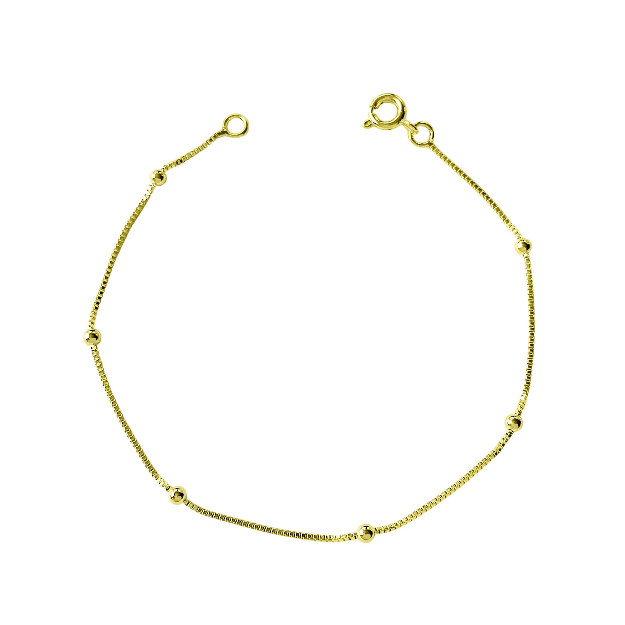 PULSERA 6 BOLITAS VENECIANA ENCHAPADO ORO 18K - 1