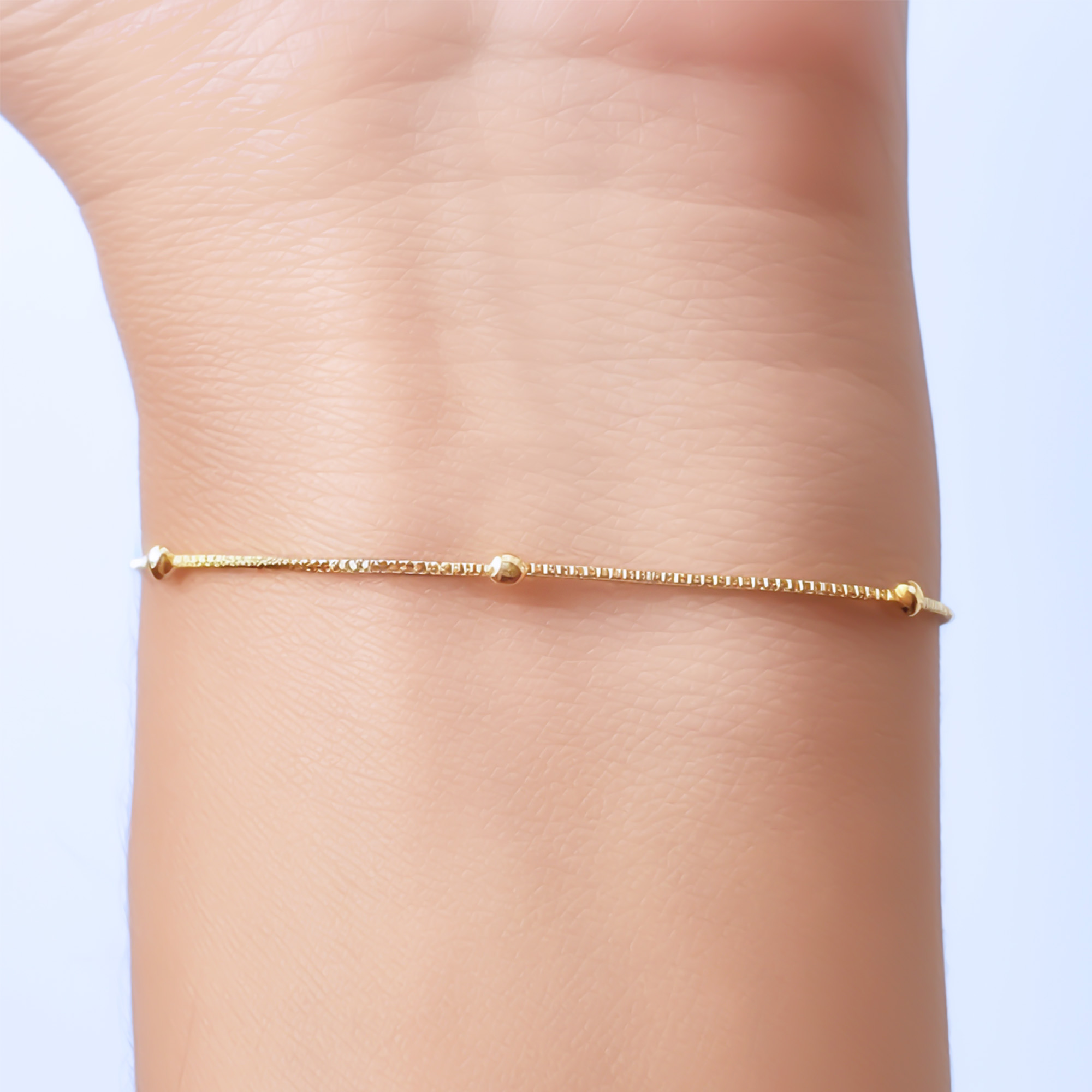 PULSERA 6 BOLITAS VENECIANA ENCHAPADO ORO 18K - 3