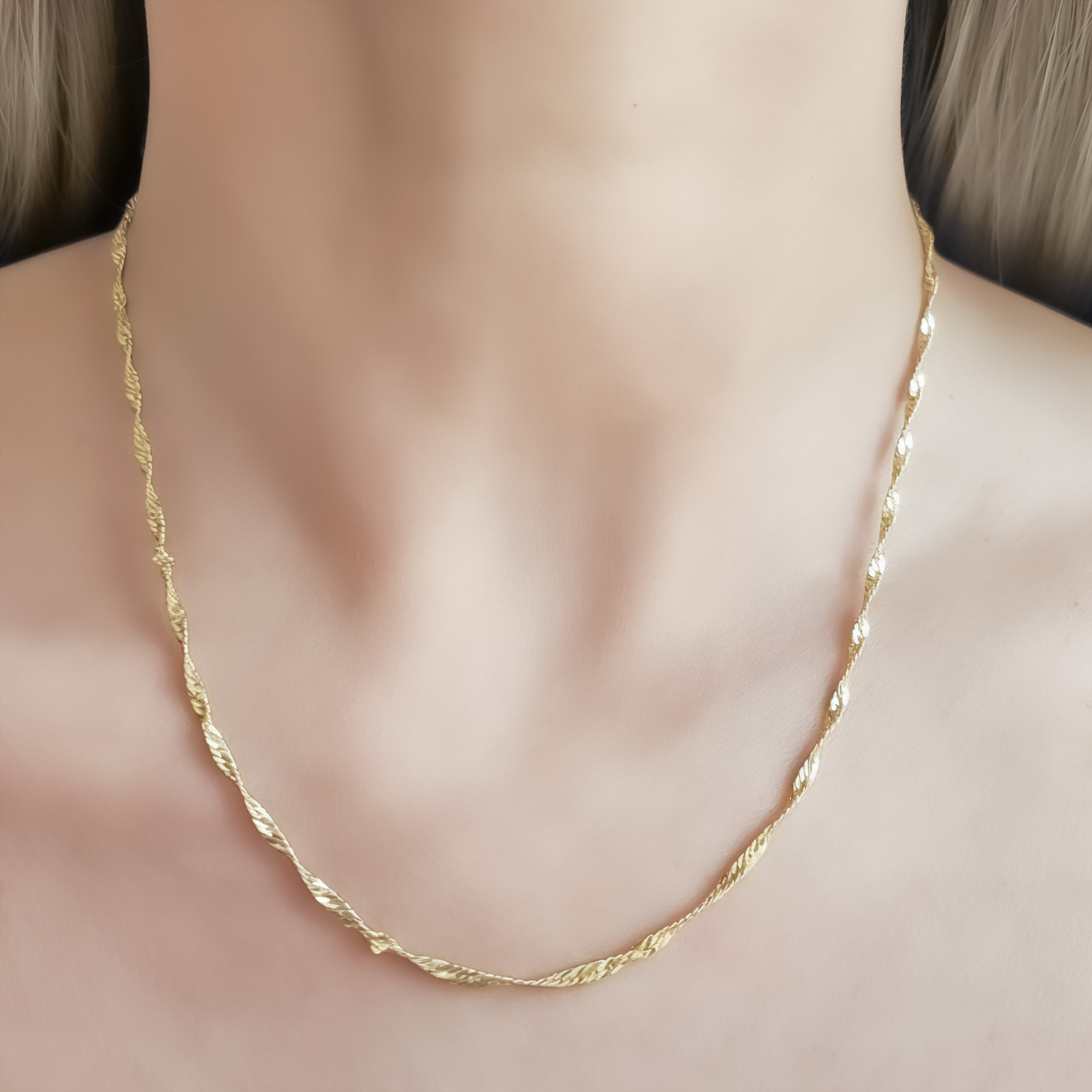 CADENA SINGAPUR GRUESO ENCHAPADO ORO 18K - 4