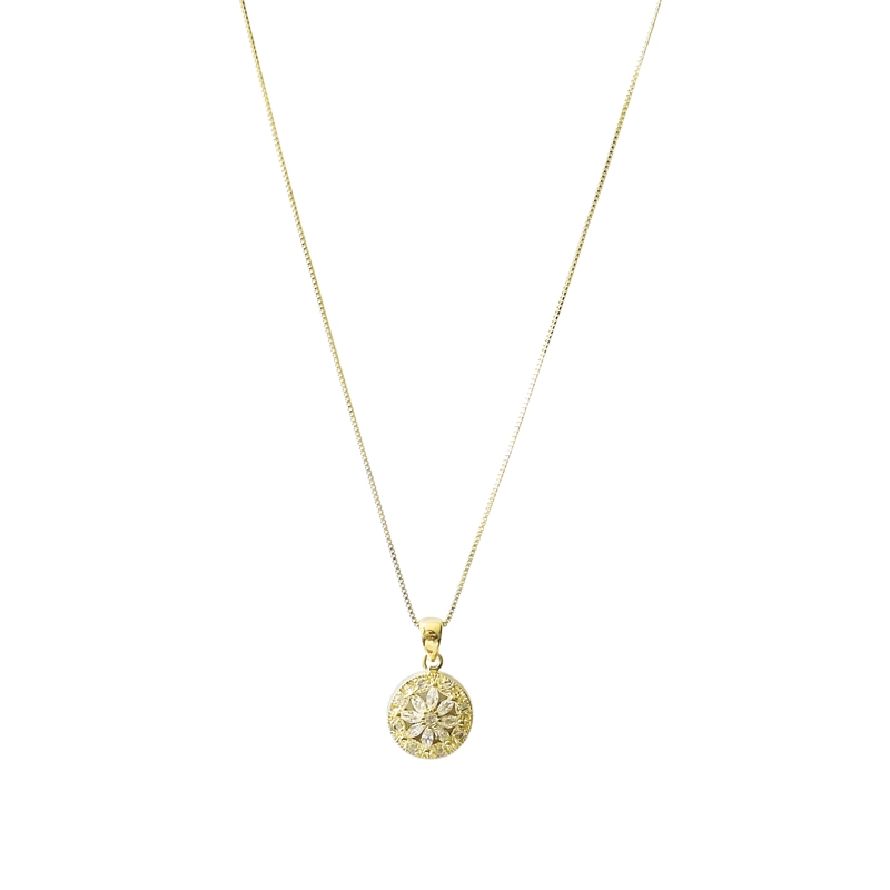 COLLAR MARGARITA CIRCON ENCHAPADO ORO 18K - 1