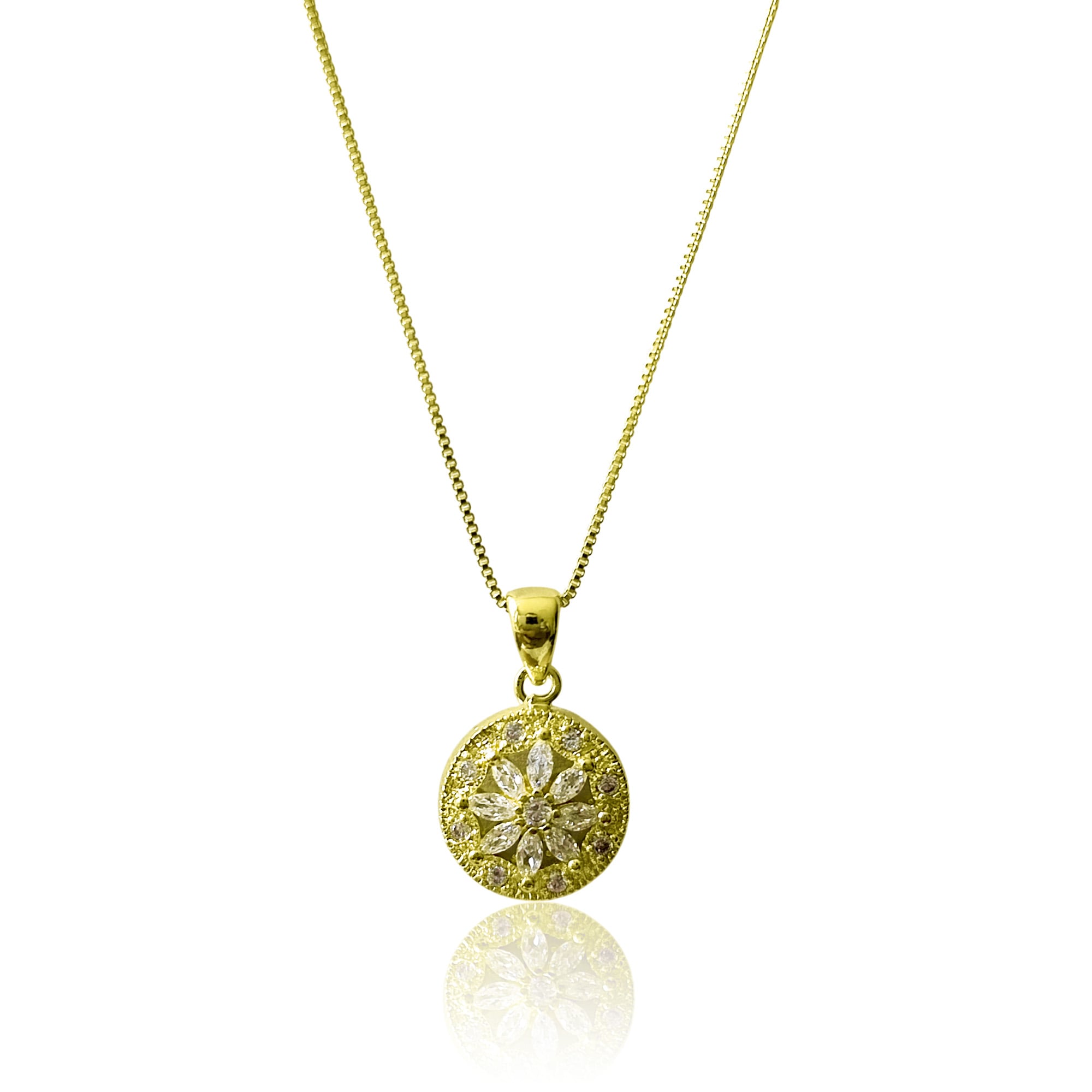 COLLAR MARGARITA CIRCON ENCHAPADO ORO 18K - 2