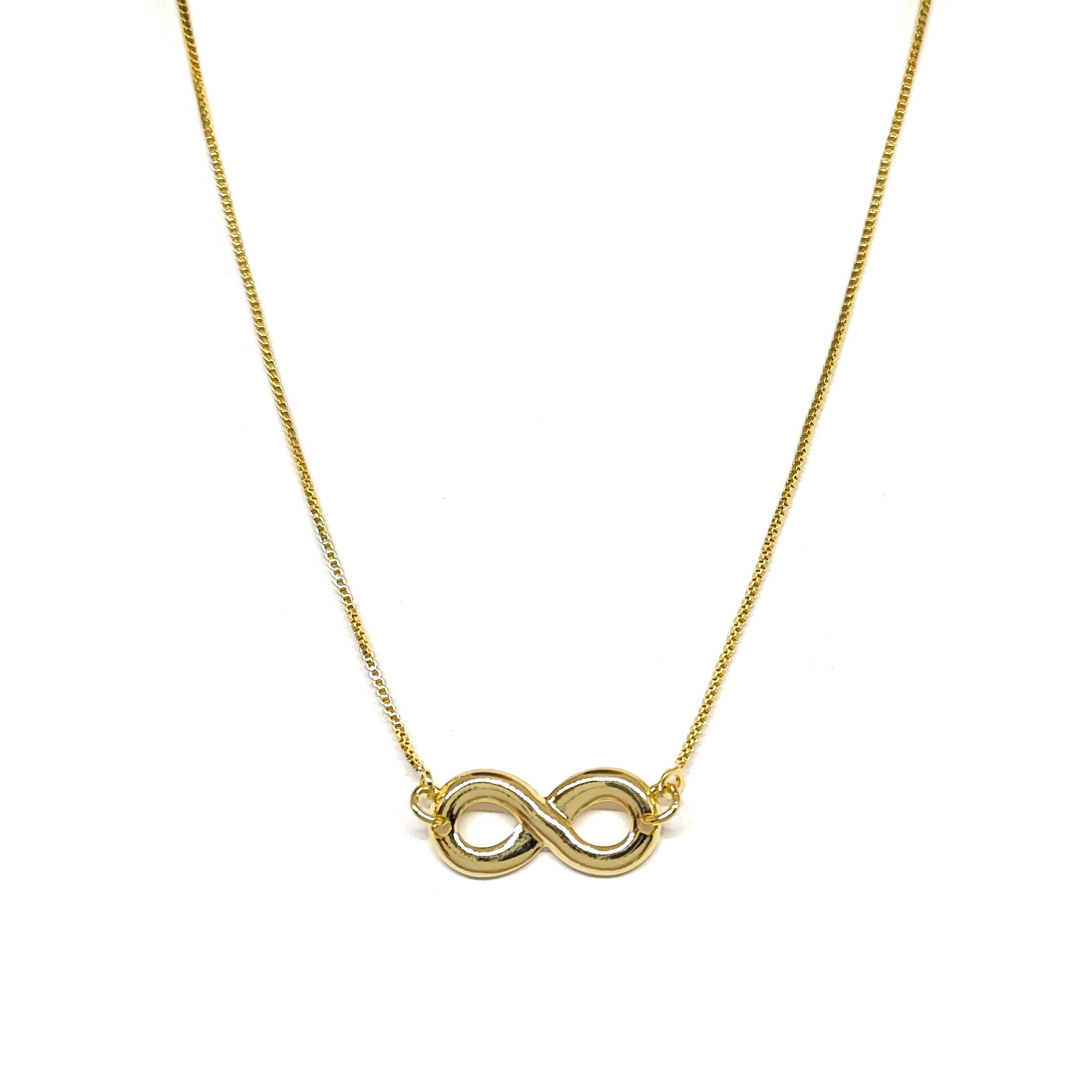 COLLAR INFINITO LISO ENCHAPADO ORO 18K - 1