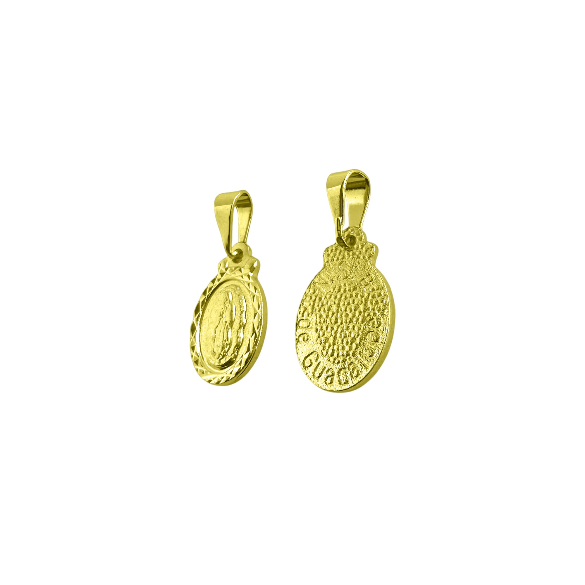 COLGANTE MEDALLA VIRGEN GUADALUPE 11MM OVALADO BORDE ENCHAPADO ORO 18K - 4