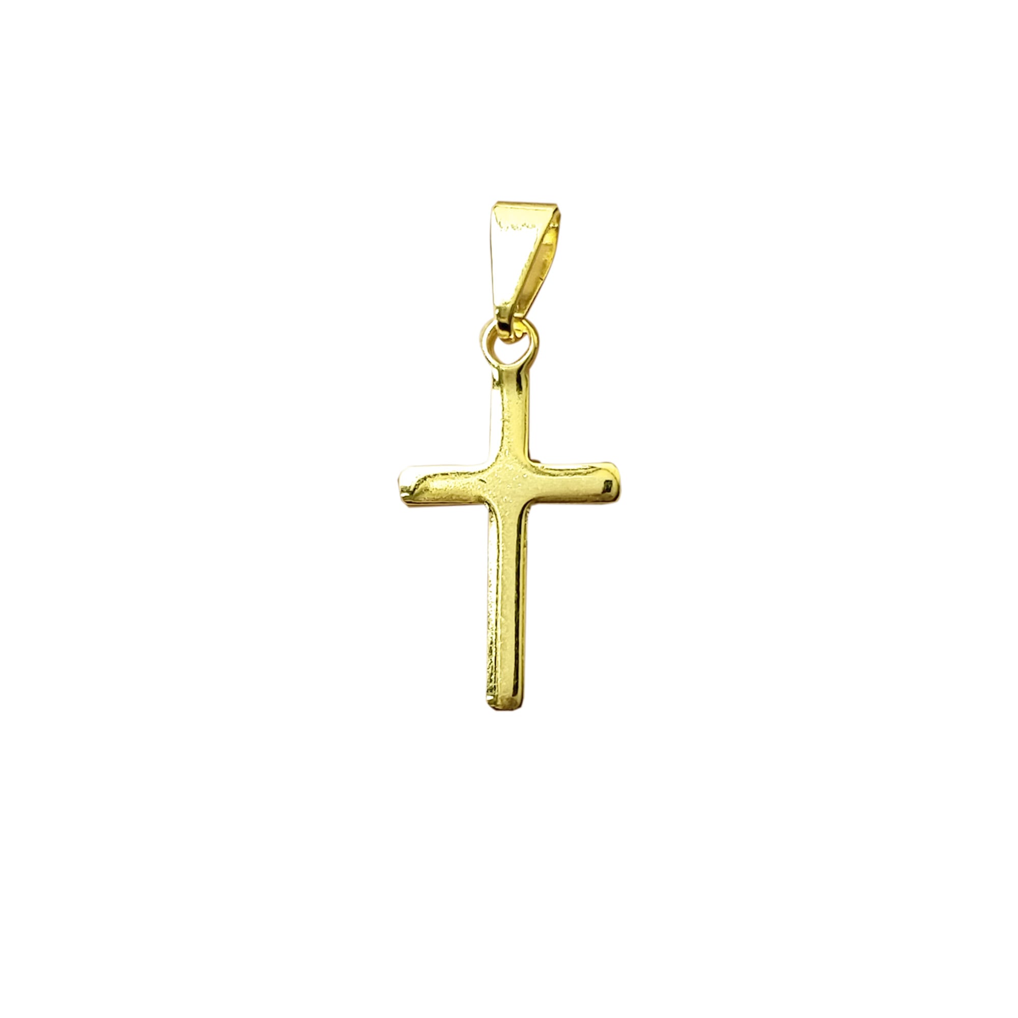 COLGANTE CRUZ PLANO ENCHAPADO ORO 18K - 1