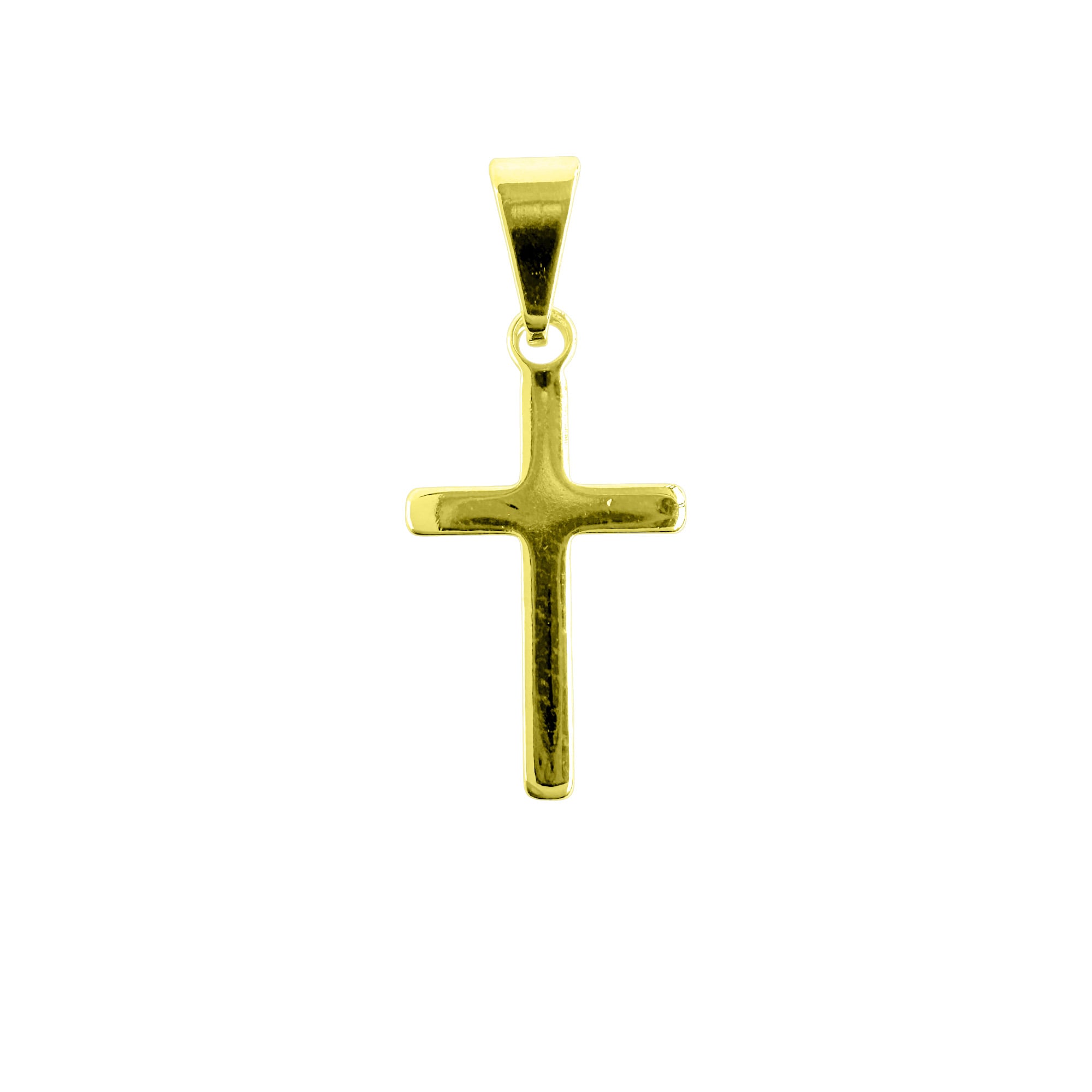 COLGANTE CRUZ PLANO ENCHAPADO ORO 18K - 2