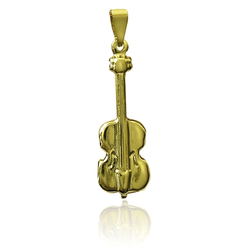Colgante Violín Enchapado Oro 18K - 1