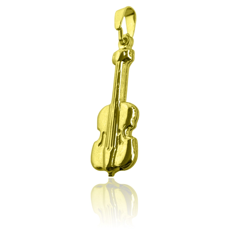Colgante Violín Enchapado Oro 18K - 2