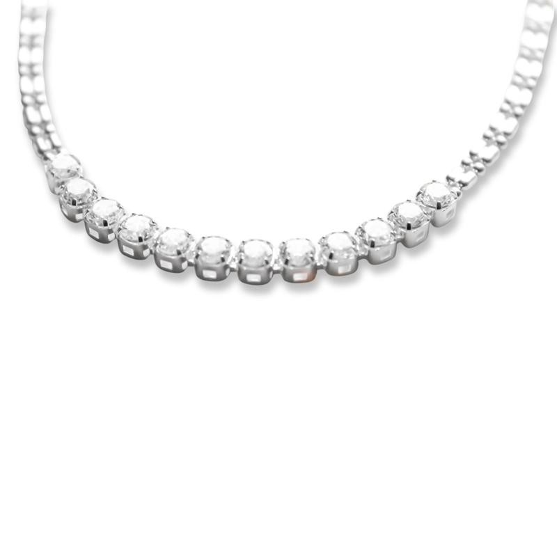 PULSERA 12 CIRCONES EN COLOR BLANCO PLATA FINA 925 - 3