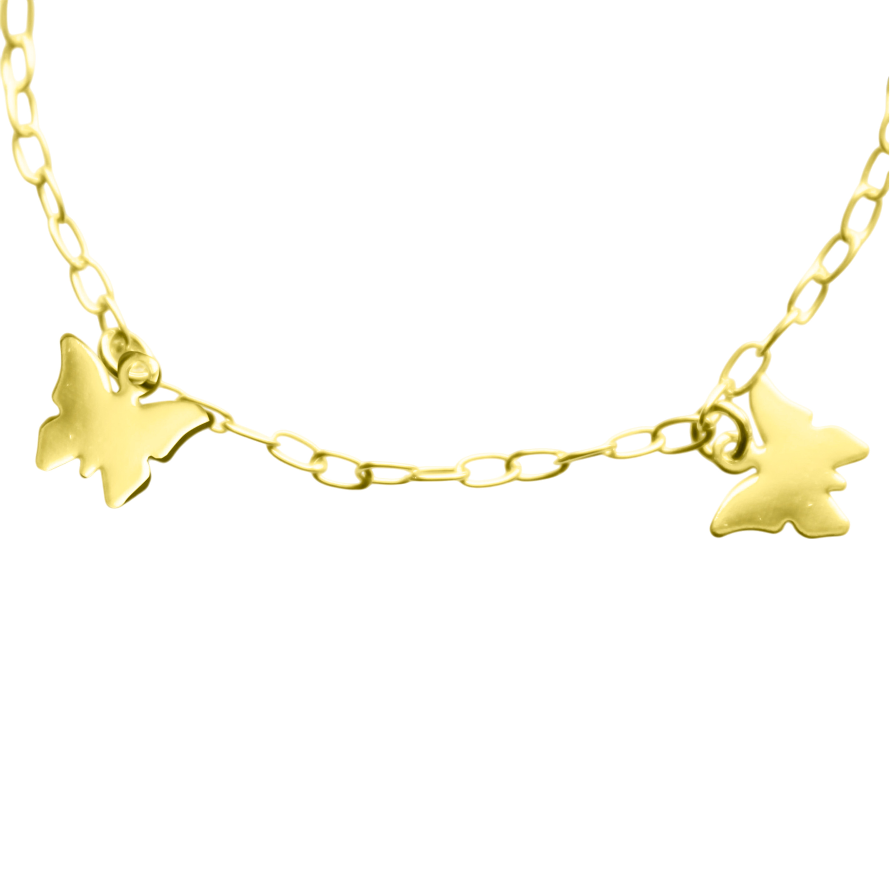 PULSERA 4 MARIPOSAS ENCHAPADA ORO 18K - 2