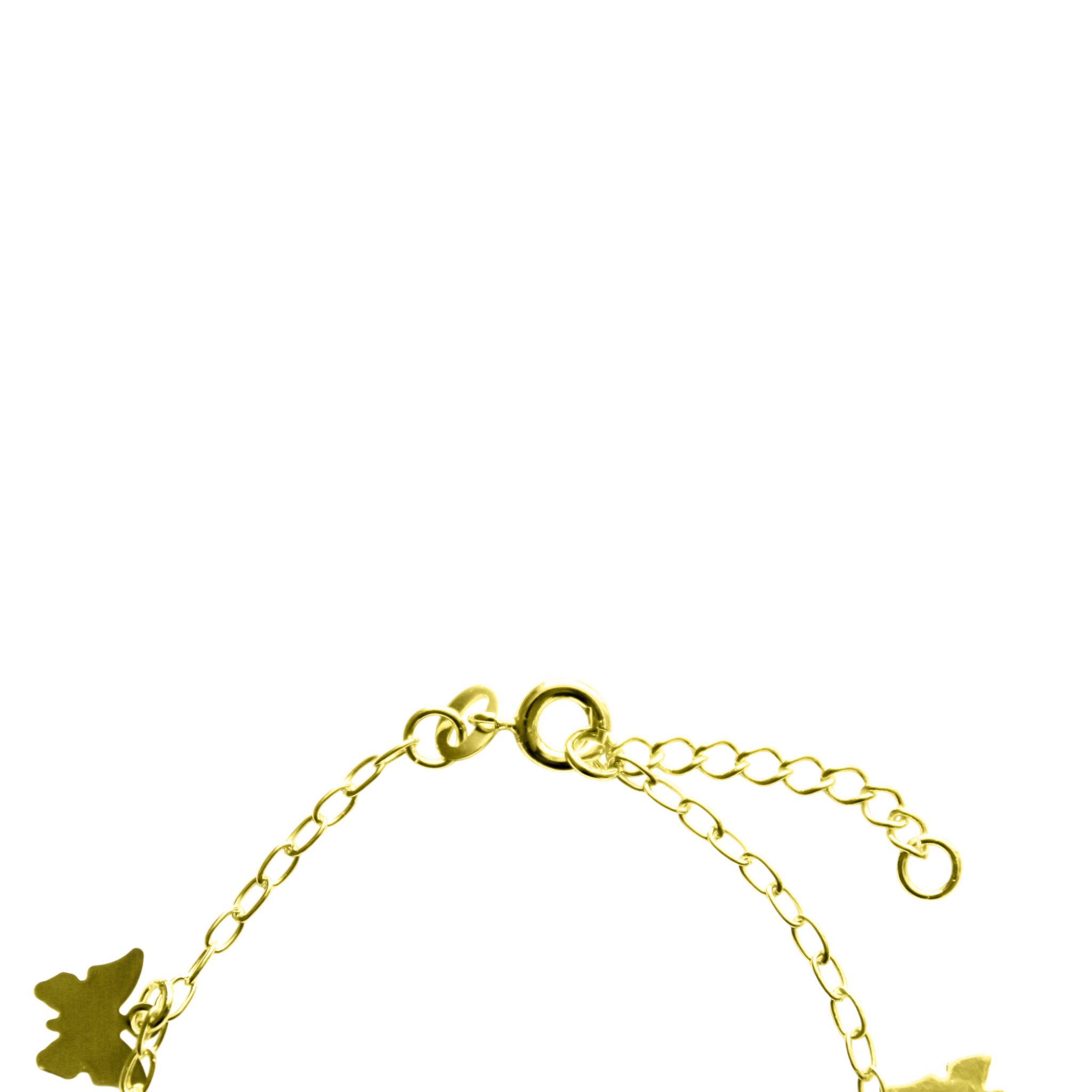 PULSERA 4 MARIPOSAS ENCHAPADA ORO 18K - 3