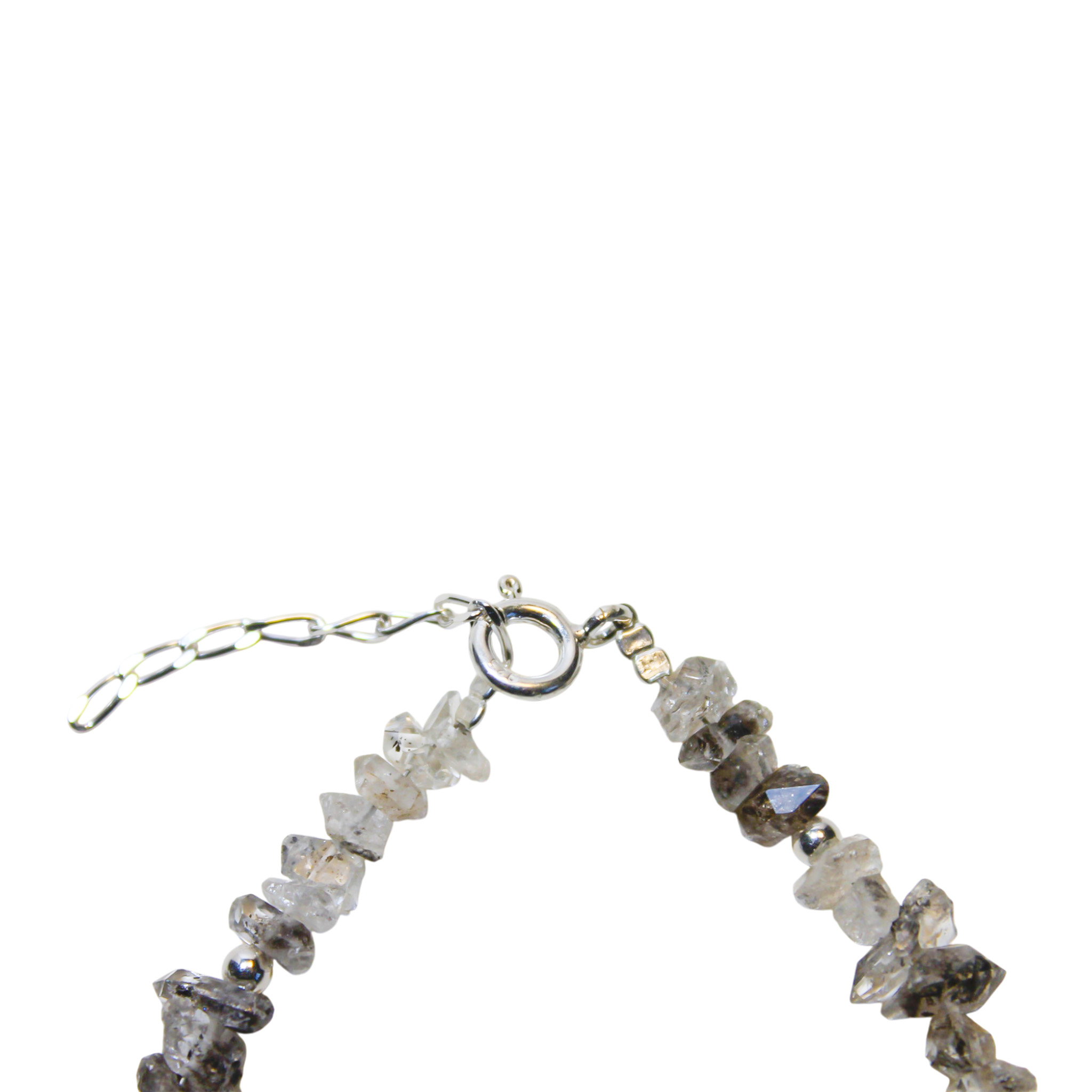 PULSERA CUARZO RUTILADO BOLITAS PLATA FINA 925 - 3