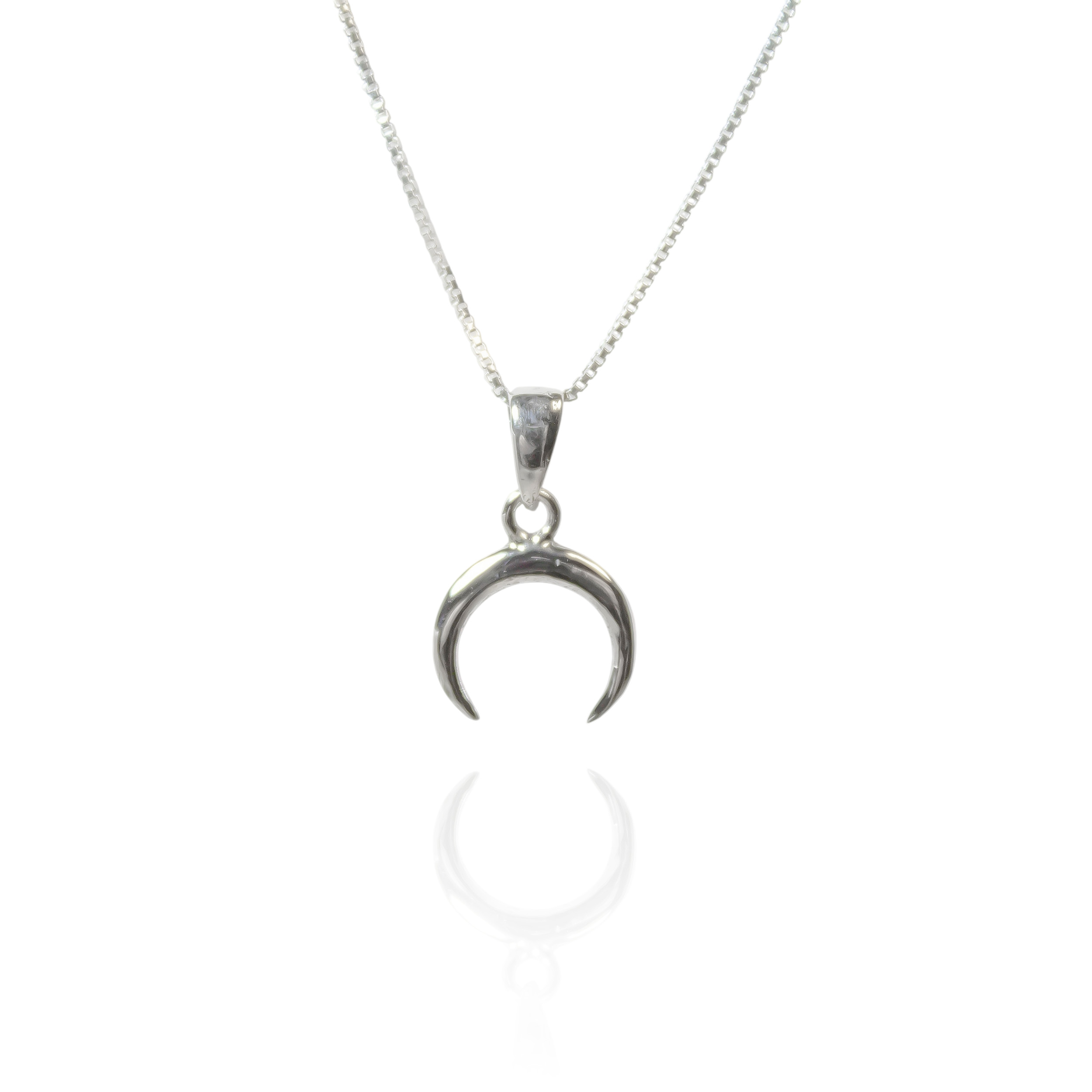 COLLAR LUNA INVERTIDA ISABEL PLATA FINA 925 - 2