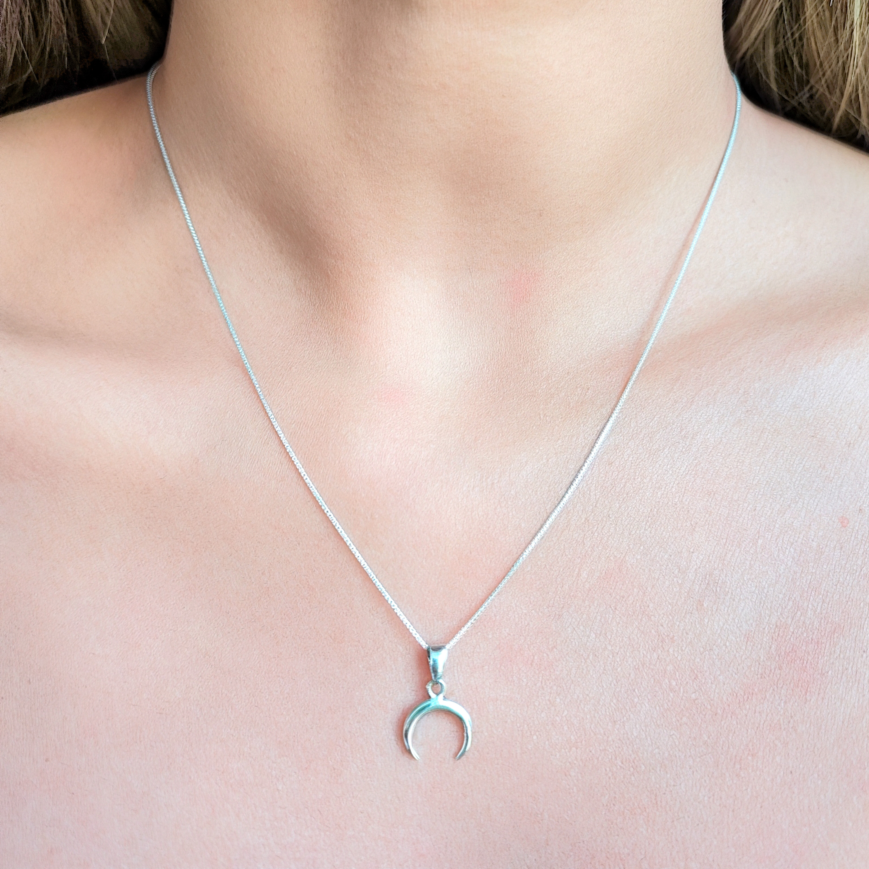 COLLAR LUNA INVERTIDA ISABEL PLATA FINA 925 - 4