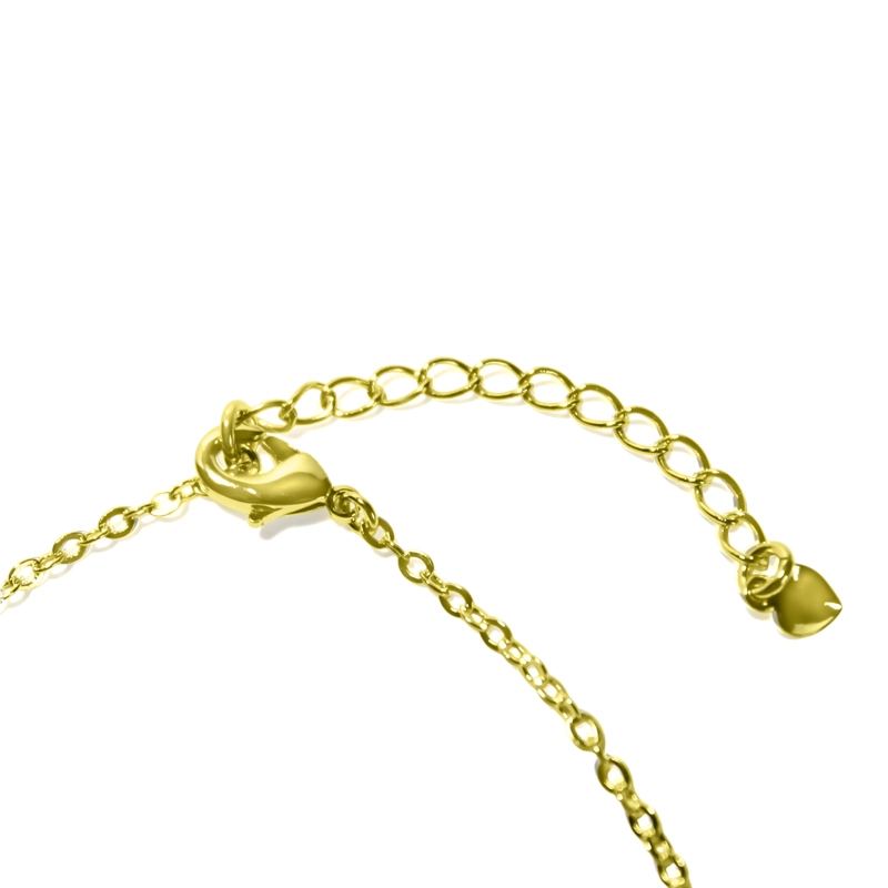 TOBILLERA 5 CIRCONES EN COLOR BLANCO ENCHAPADO ORO 18K - 4