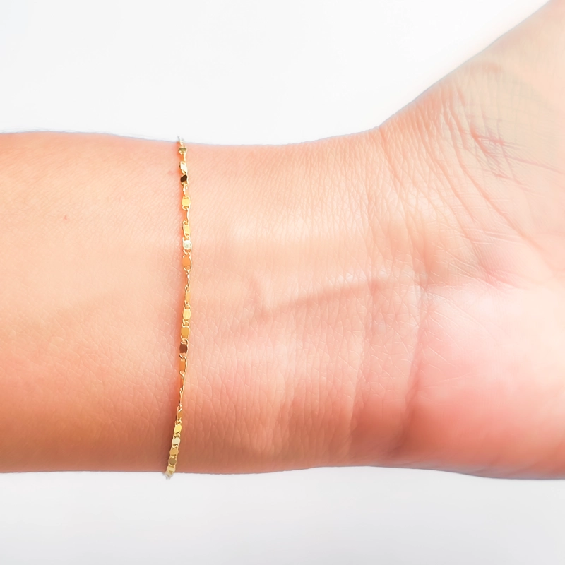PULSERA CRESPO FINA ENCHAPADA ORO 18K - 4