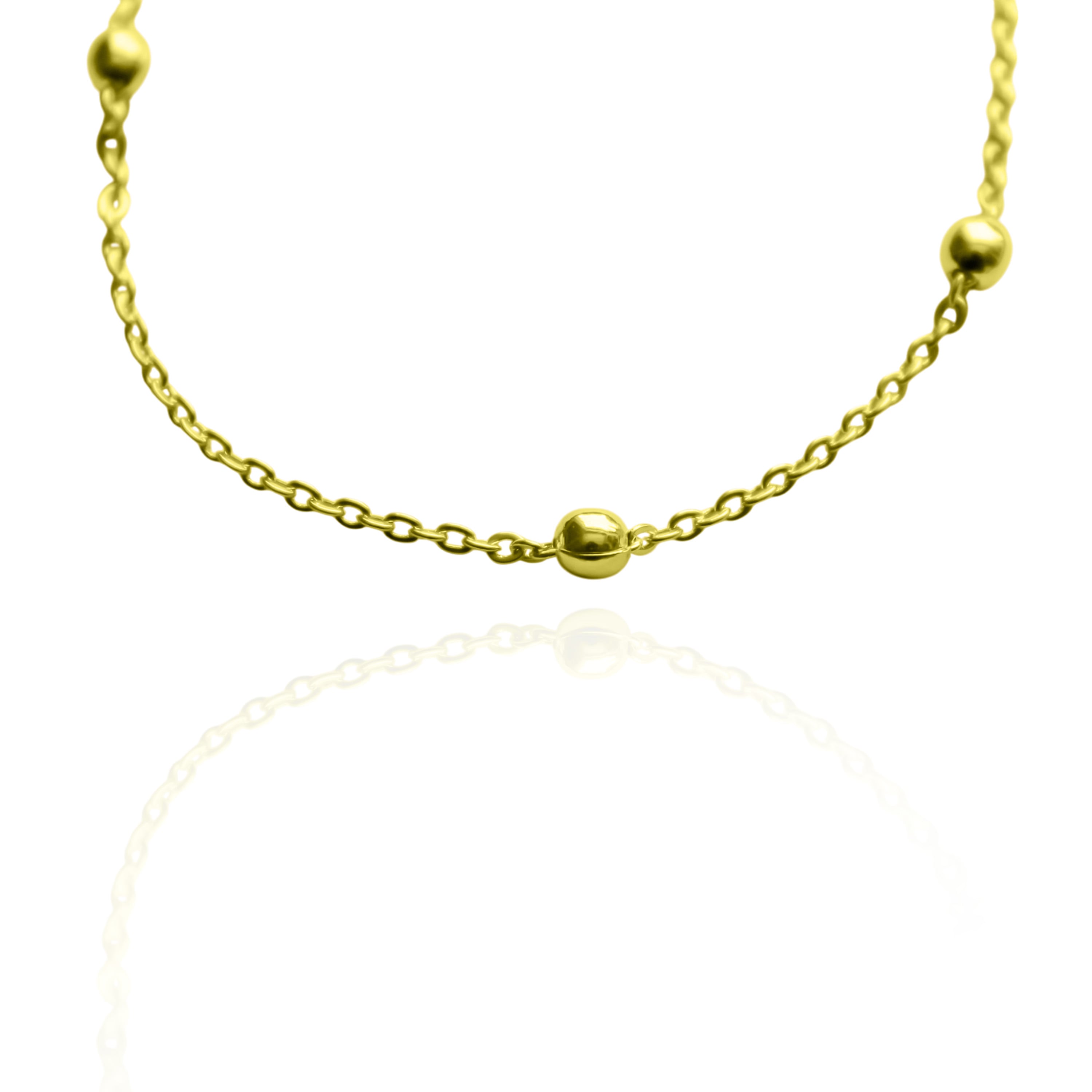 PULSERA 5 BOLITAS ENCHAPADO ORO 18K - 2