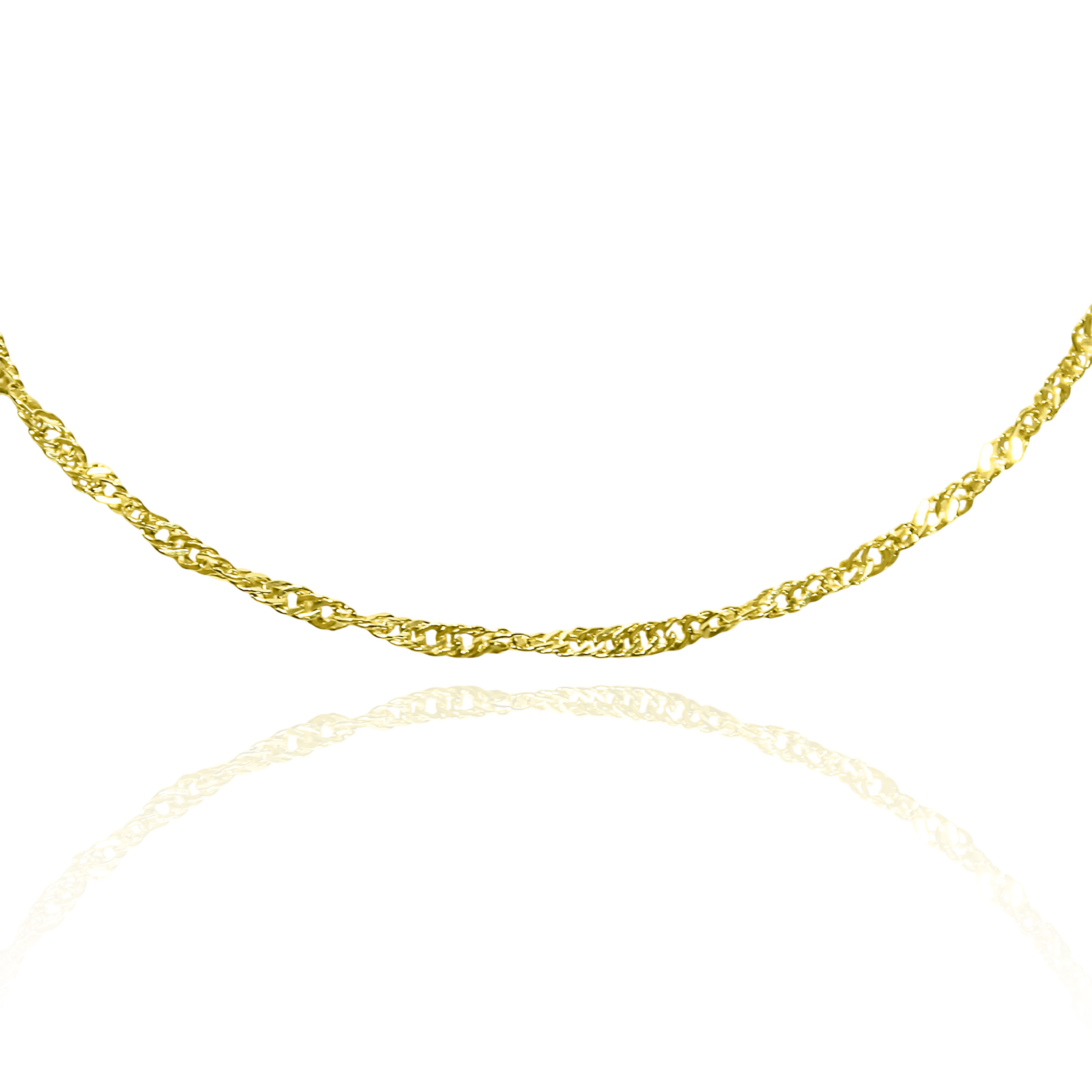 TOBILLERA CADENA SINGAPUR ENCHAPADO ORO 18K - 2