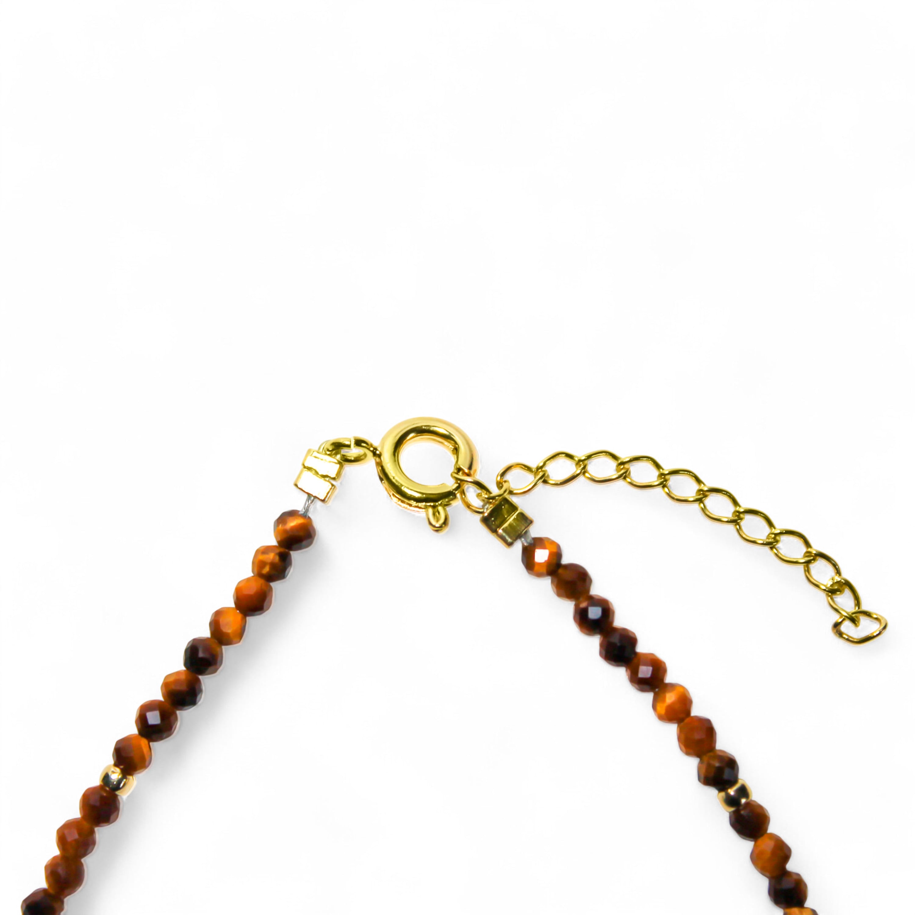 PULSERA OJO DE TIGRE MOSTACILLA ENCHAPADO ORO 18K - 3