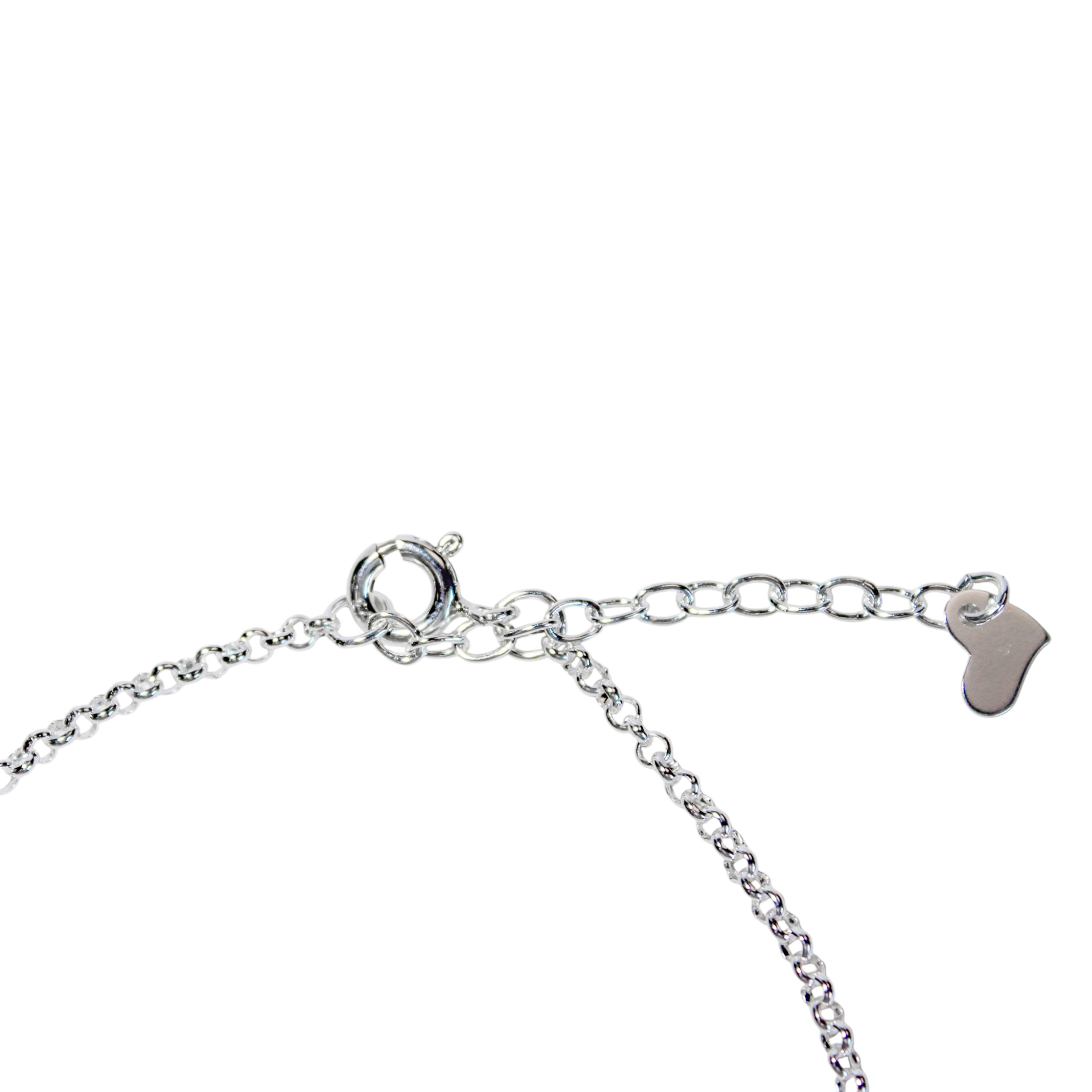 PULSERA 5 CORAZONES LISO PLATA FINA 925 - 3