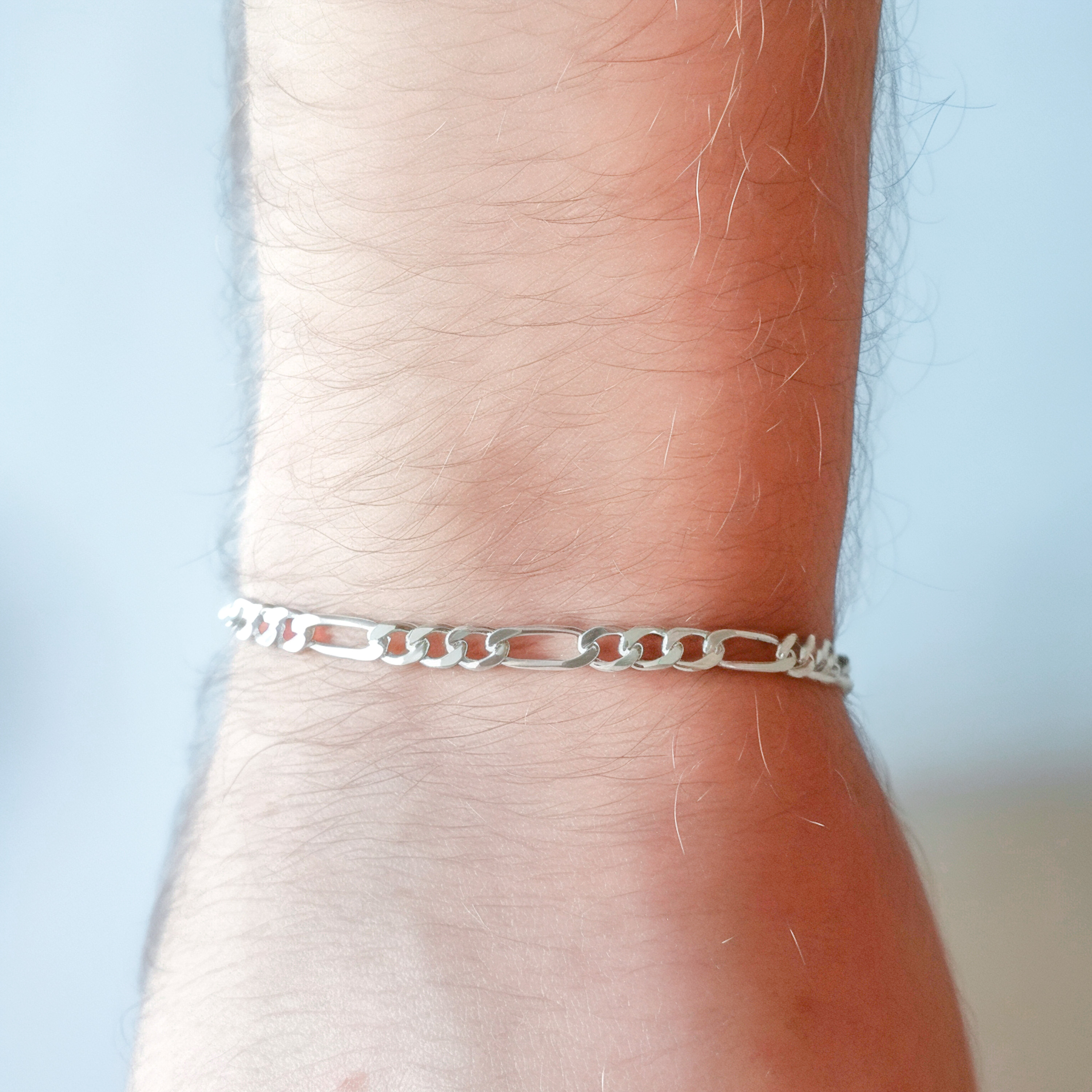 PULSERA ESLABON GRUESO HOMBRE PLATA FINA 925 - 4
